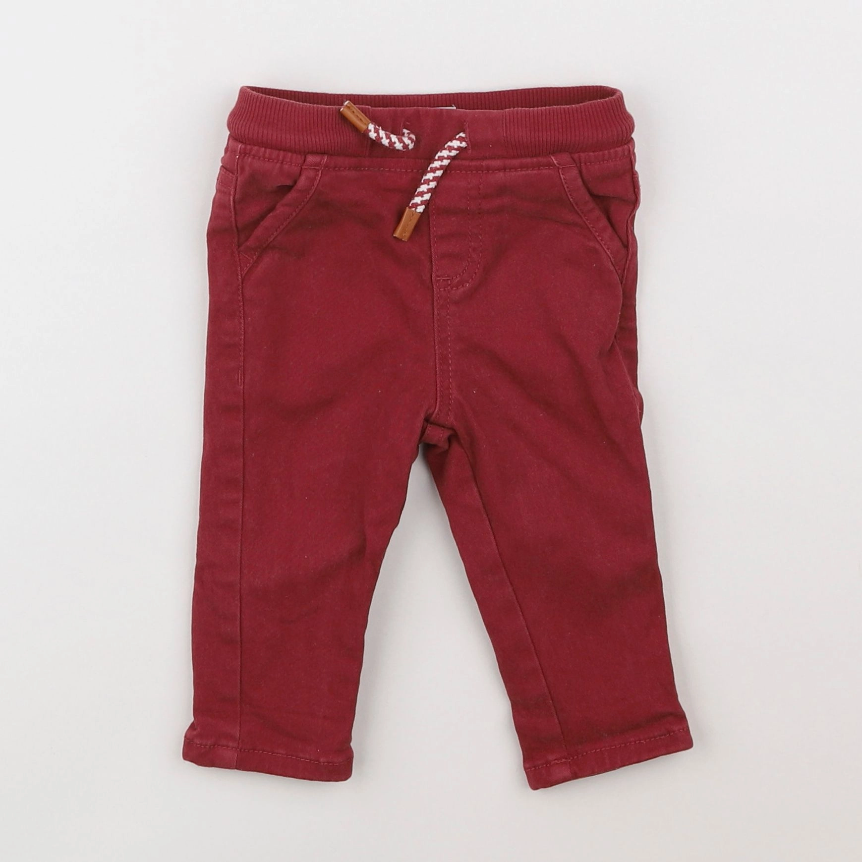 Vertbaudet - pantalon doublé rouge - 6 mois