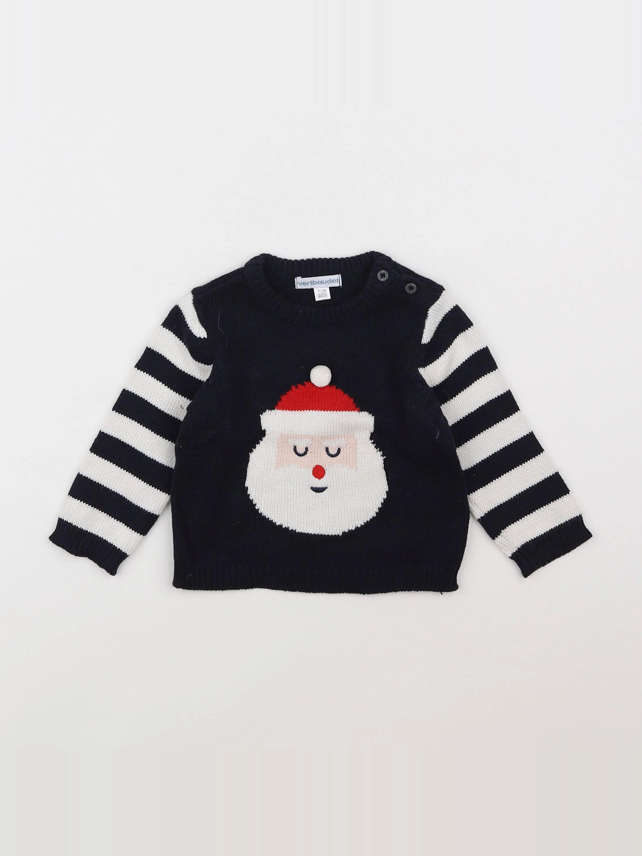 Vertbaudet - pull bleu - 9 mois