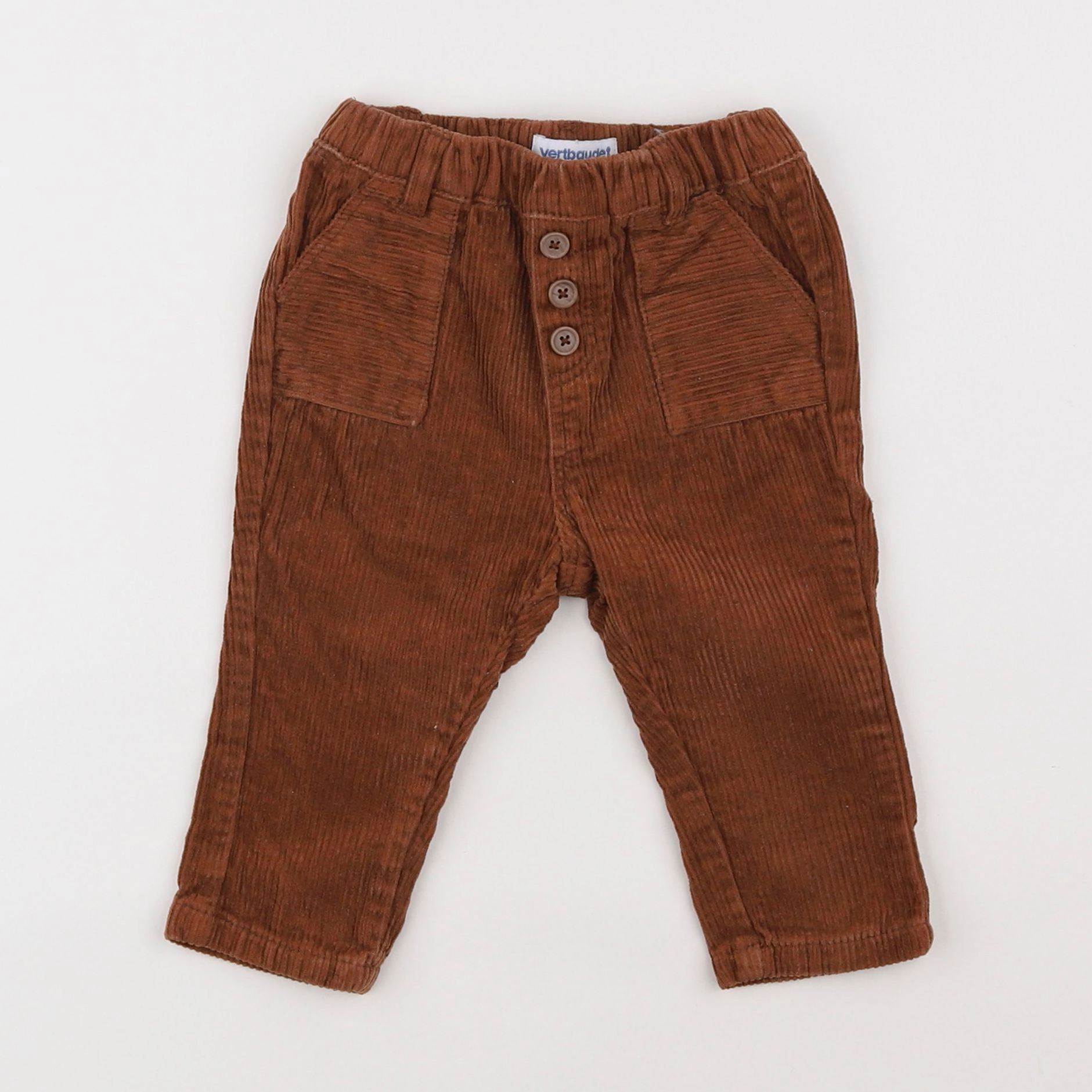 Vertbaudet - pantalon marron - 9 mois