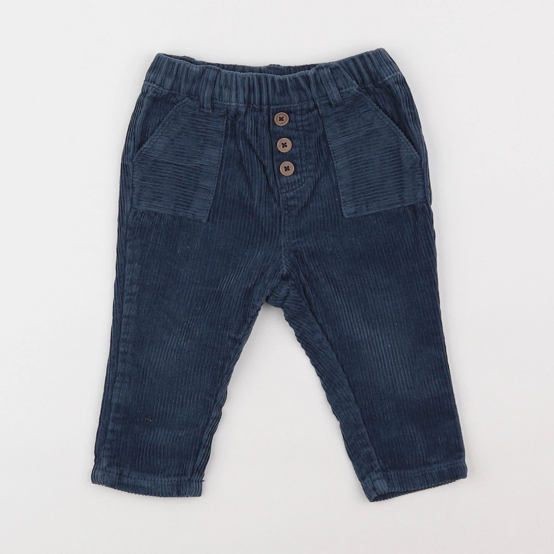 Vertbaudet - pantalon bleu - 9 mois