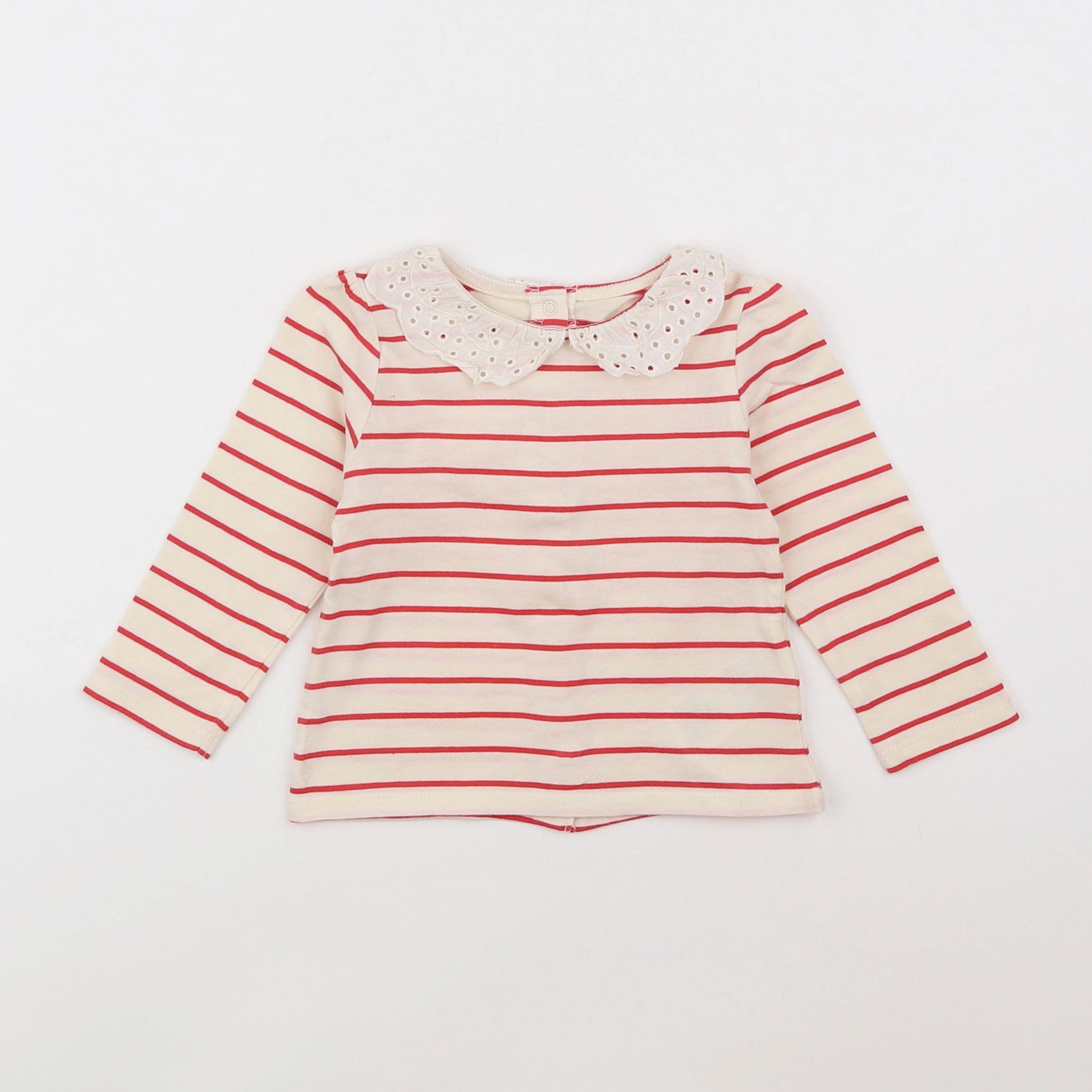 Vertbaudet - tee-shirt rouge - 9 mois