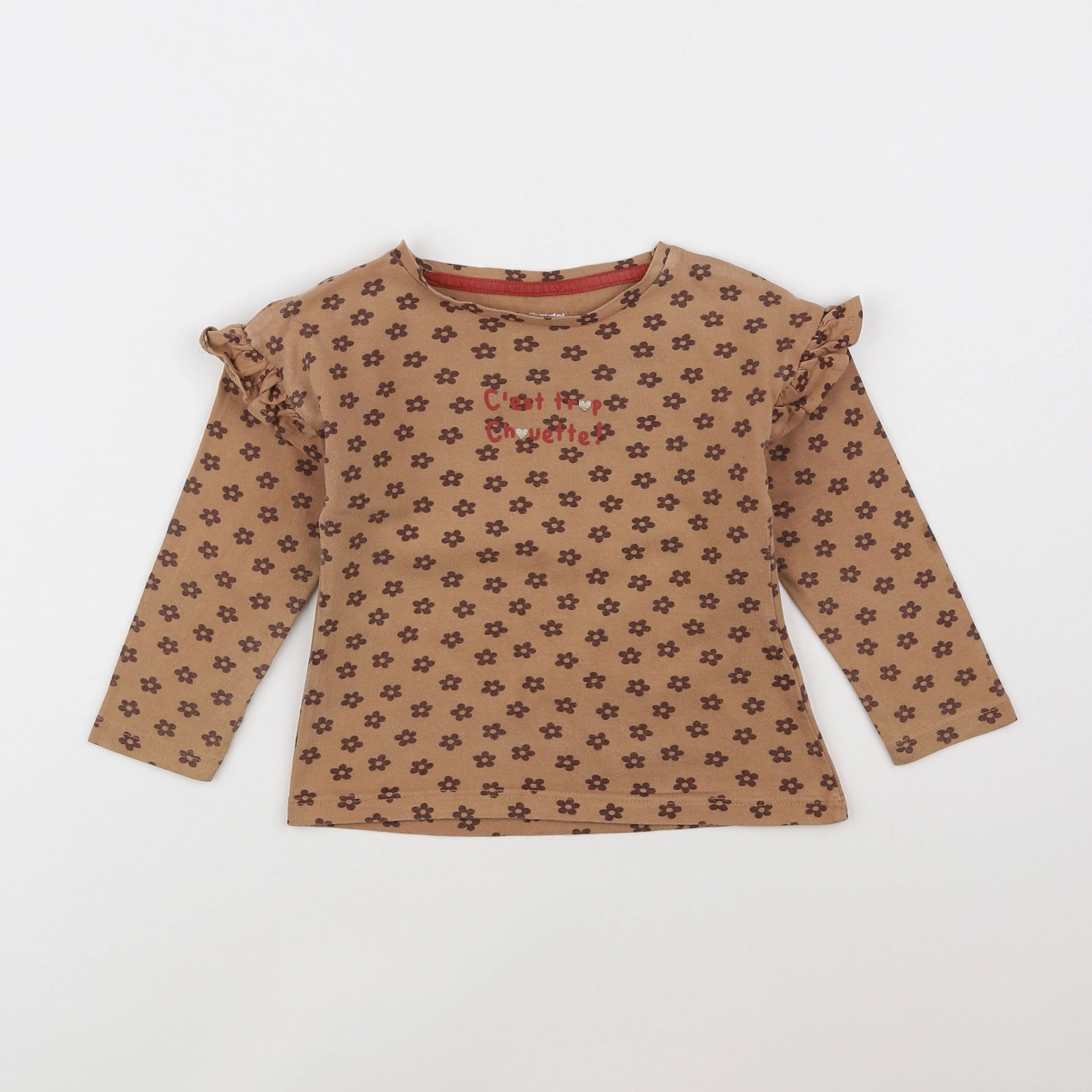 Vertbaudet - tee-shirt marron - 3 ans