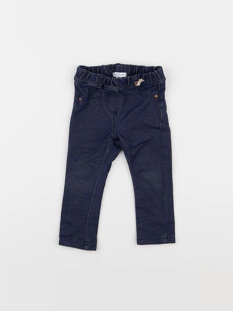 Vertbaudet - jegging bleu - 12 mois