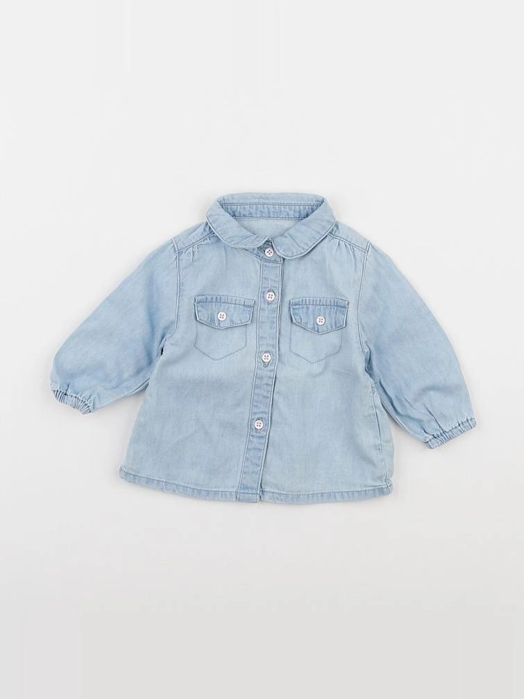 Vertbaudet - chemise bleu - 3 mois