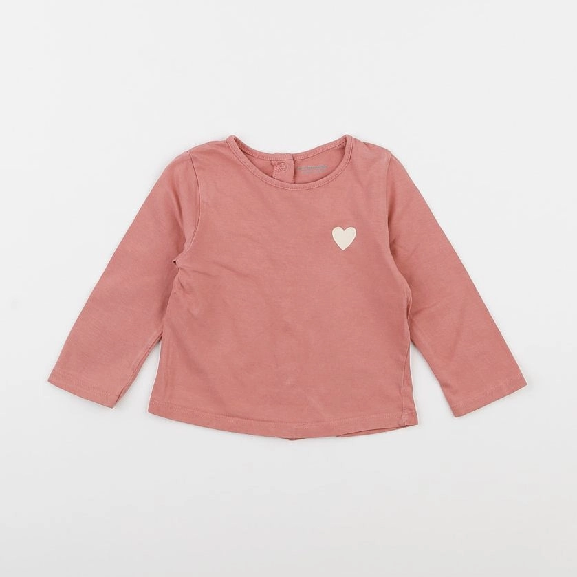 Vertbaudet - tee-shirt rose - 9 mois