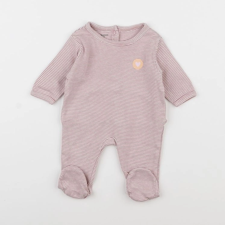 Vertbaudet - pyjama coton rose - 1 mois