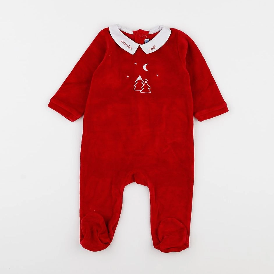 Jacadi - pyjama velours rouge - 6 mois