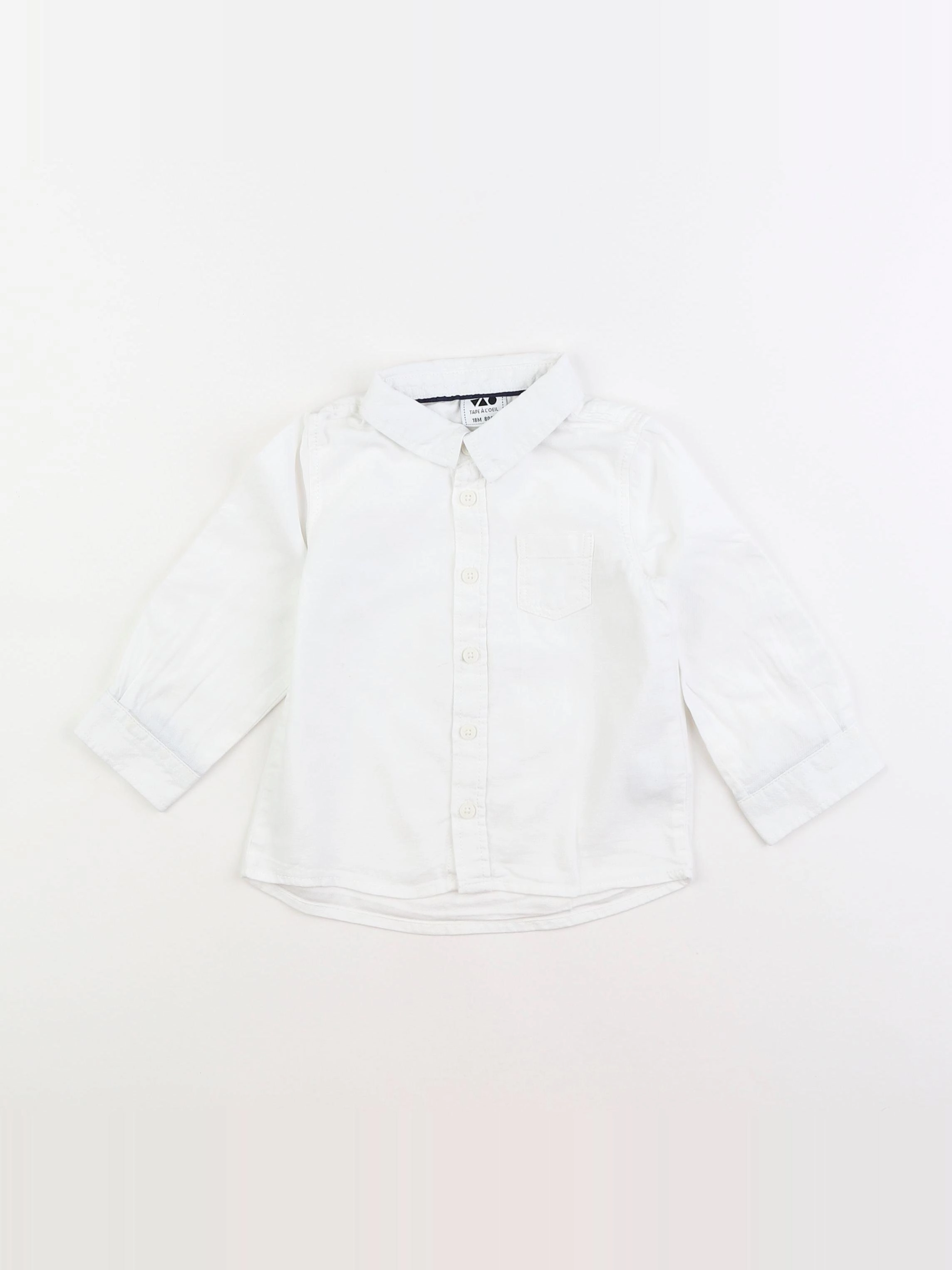 Tape à l'oeil - chemise blanc - 18 mois