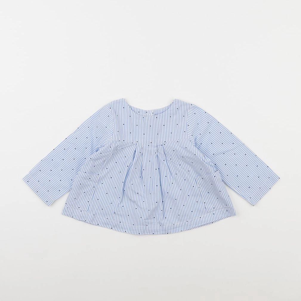 Jacadi - blouse bleu - 12 mois