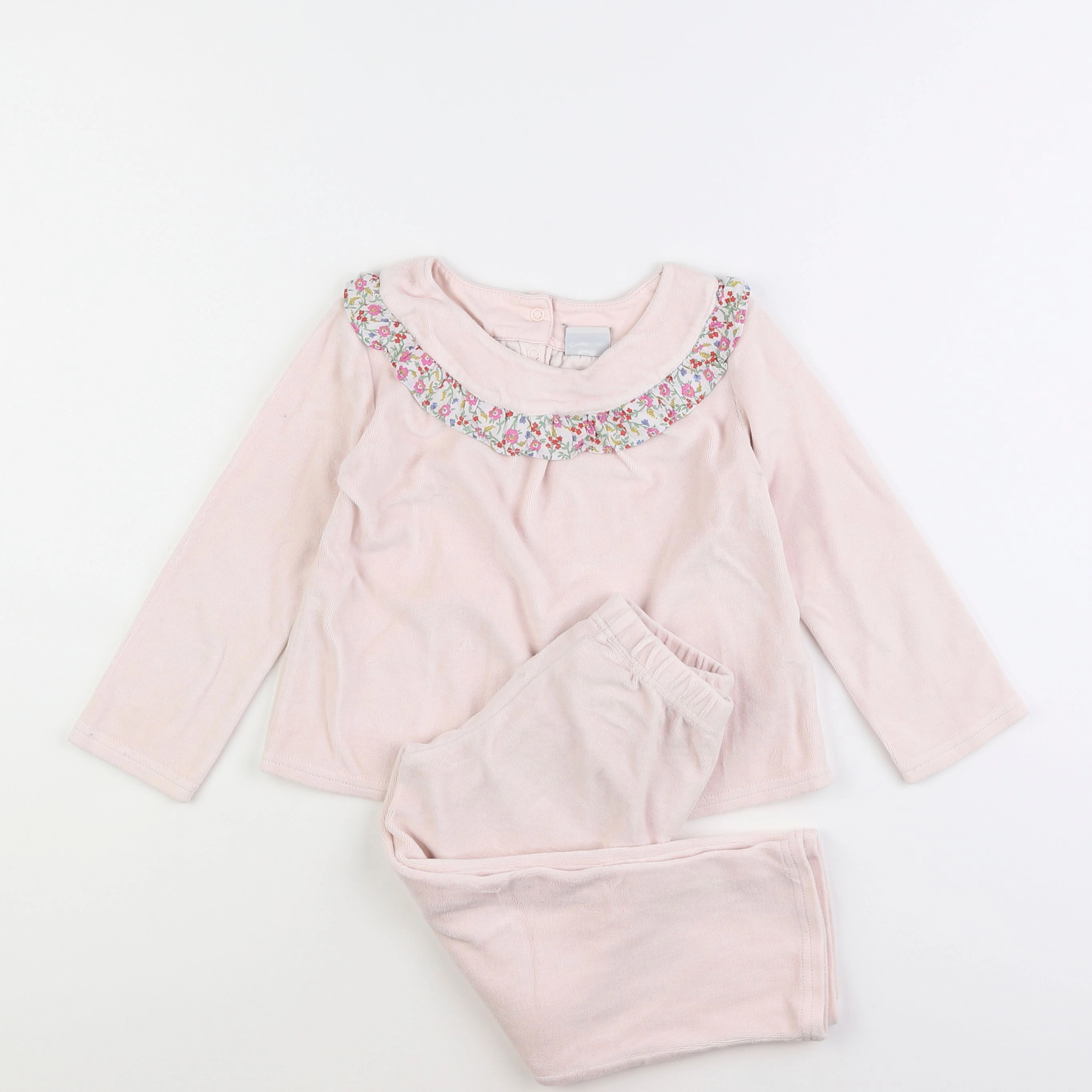 Cyrillus - pyjama velours rose - 4 ans