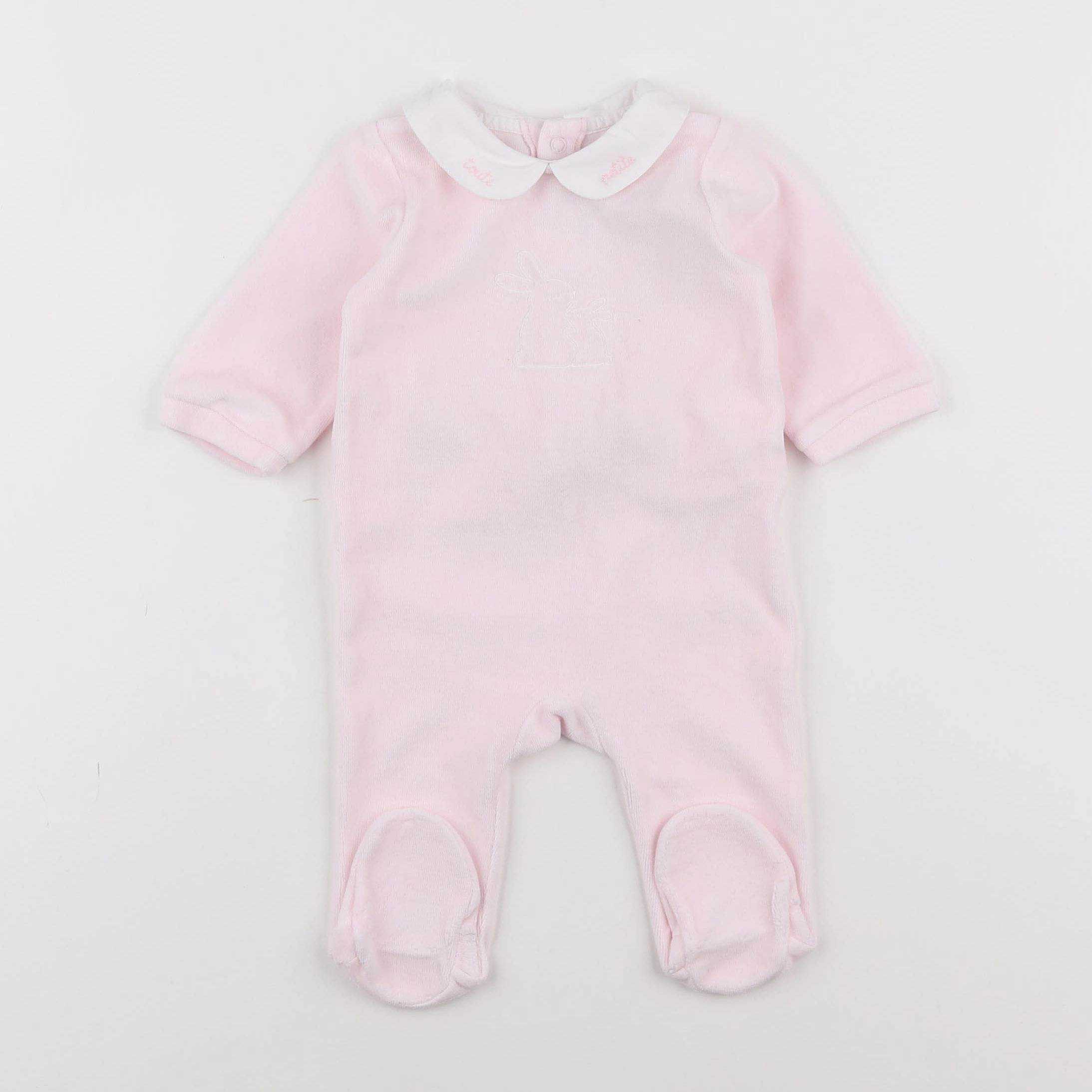 Jacadi - pyjama velours rose - 3 mois