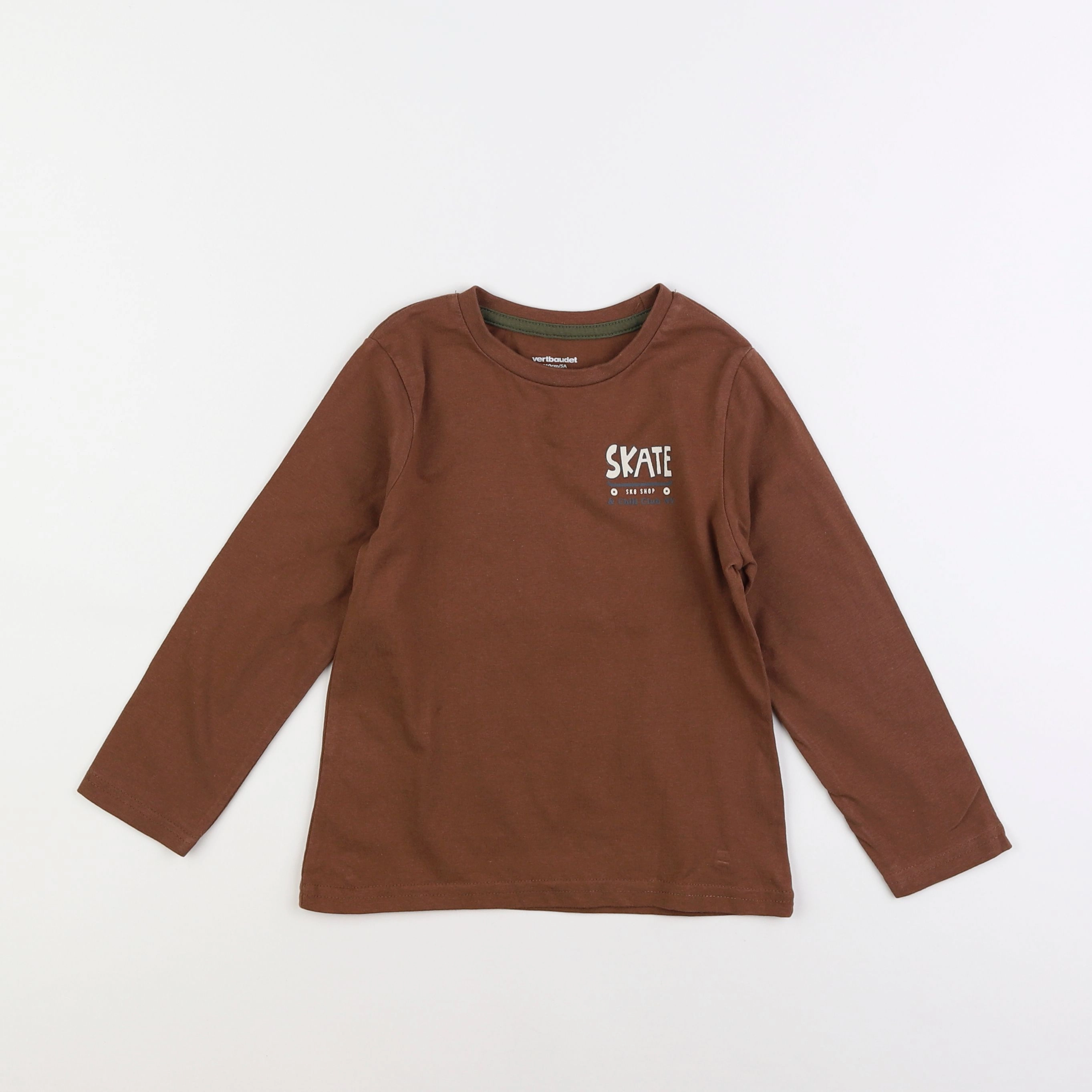 Vertbaudet - tee-shirt marron - 5 ans