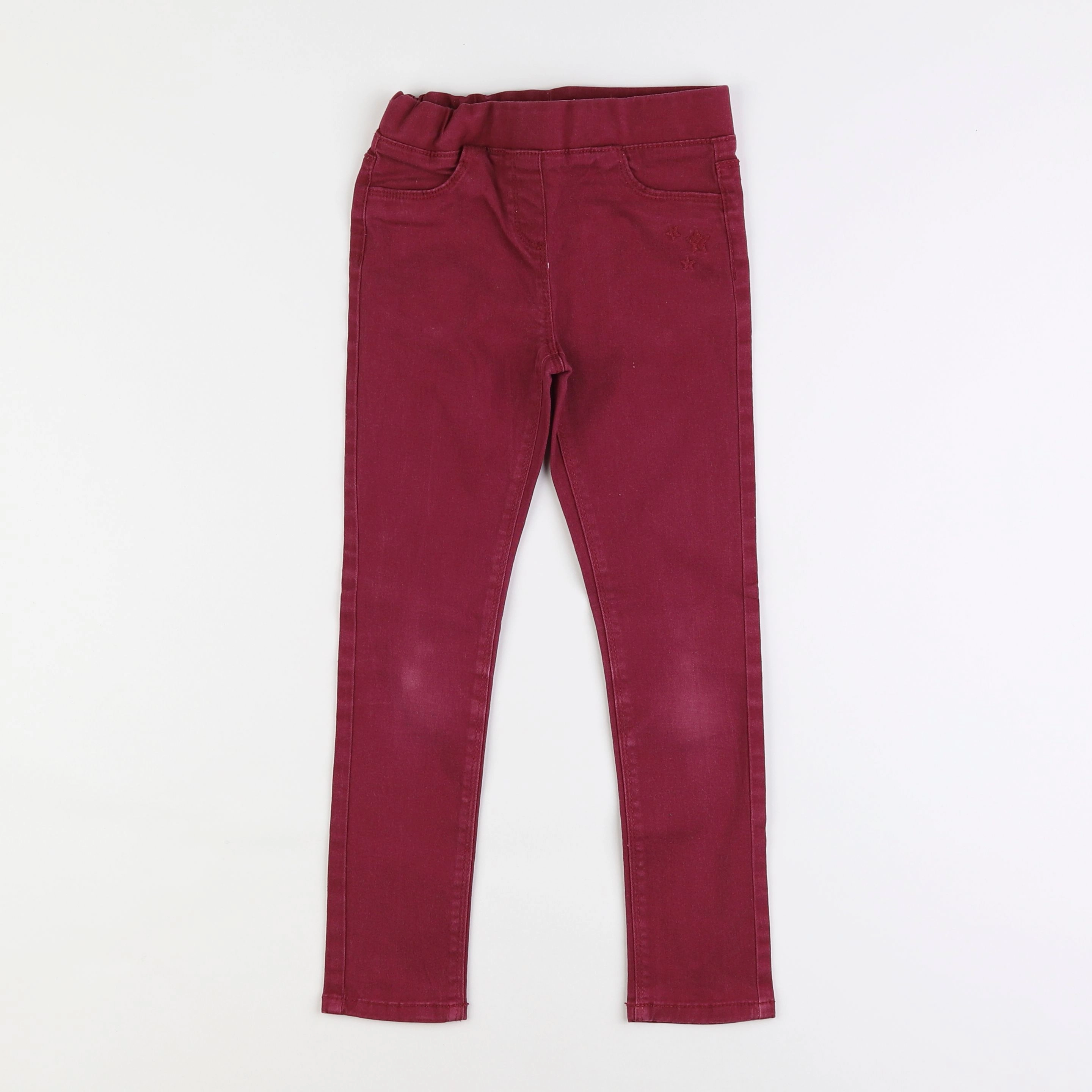 Vertbaudet - jegging rouge - 7 ans