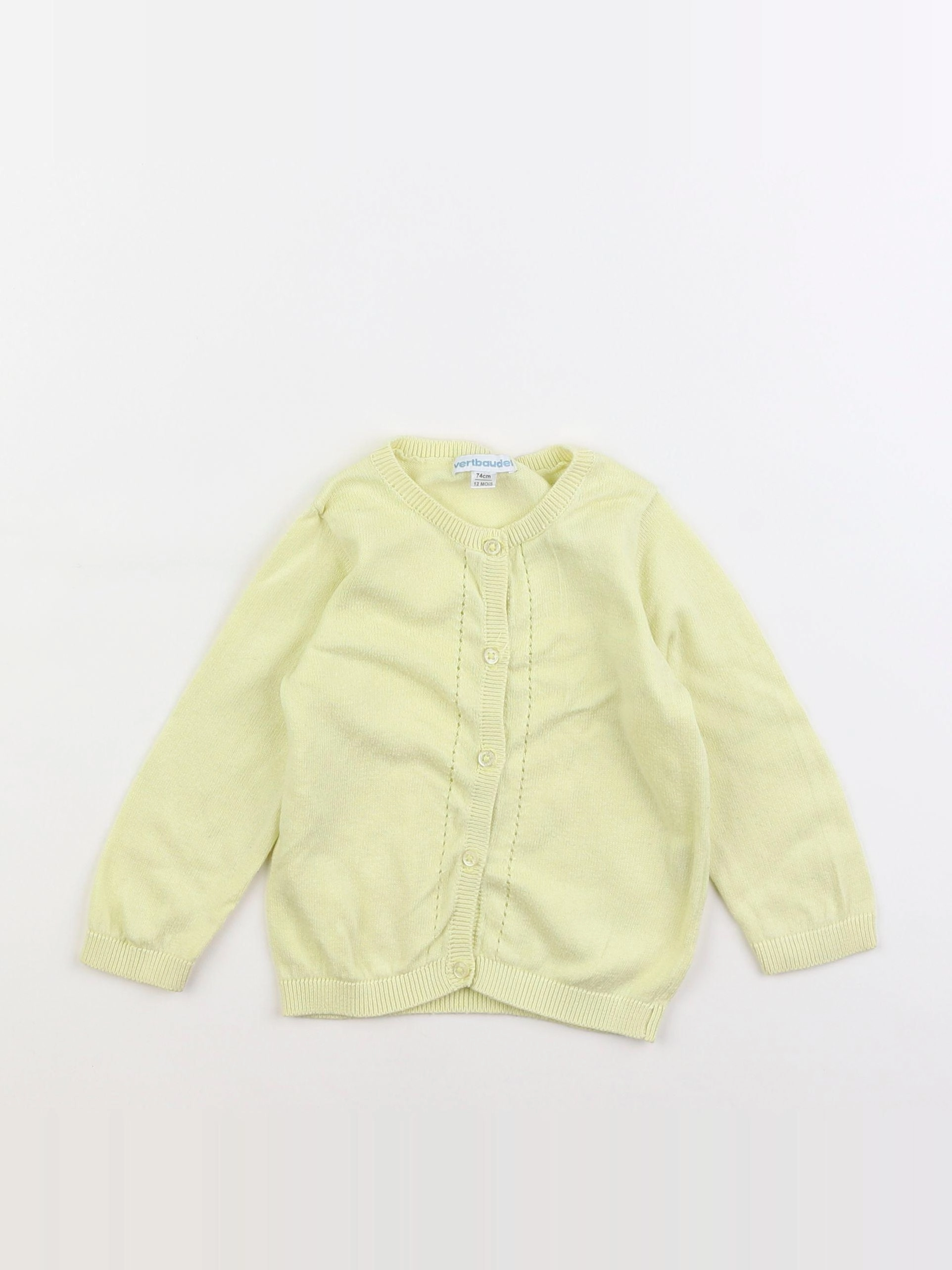 Vertbaudet - gilet jaune - 12 mois