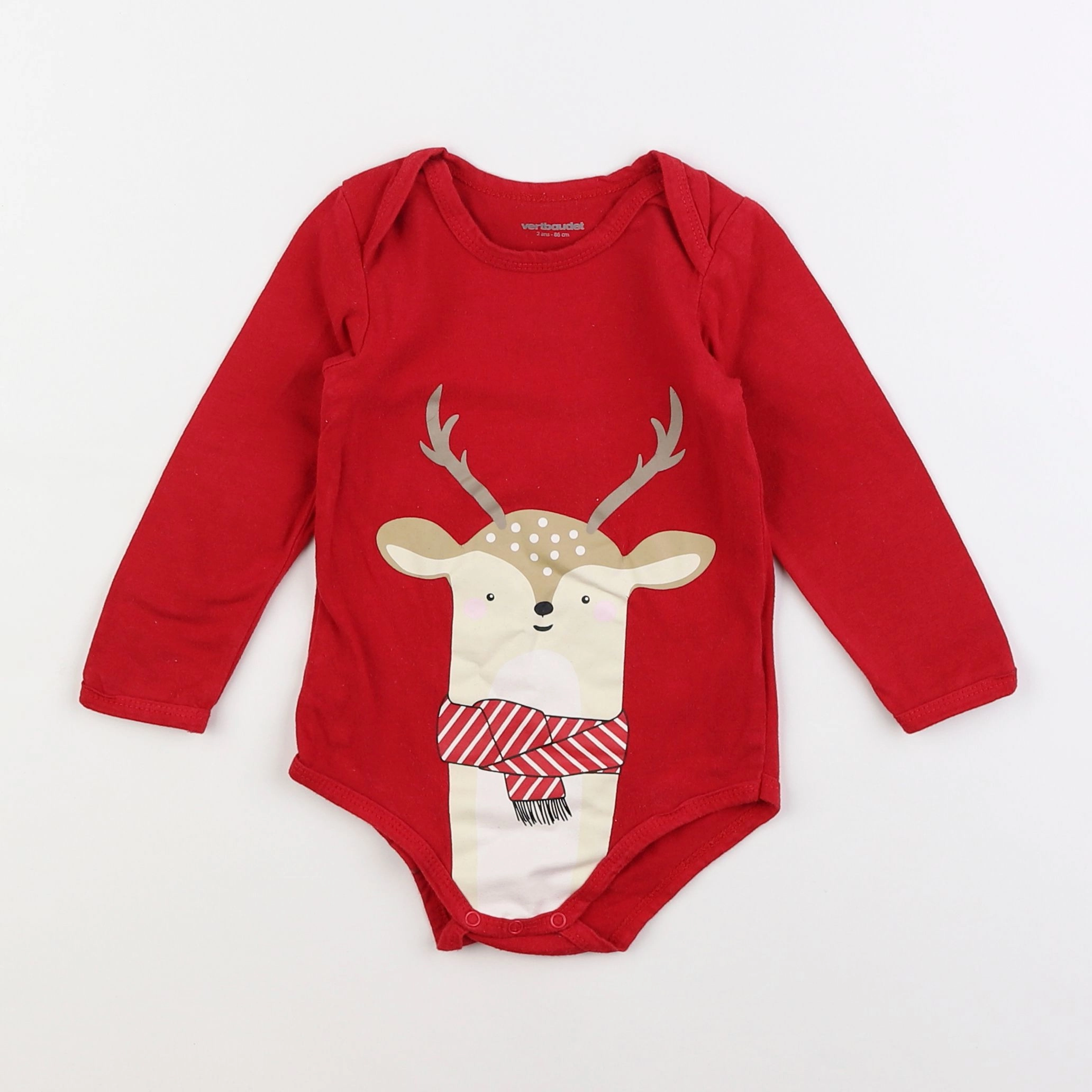 Vertbaudet - body rouge - 2 ans