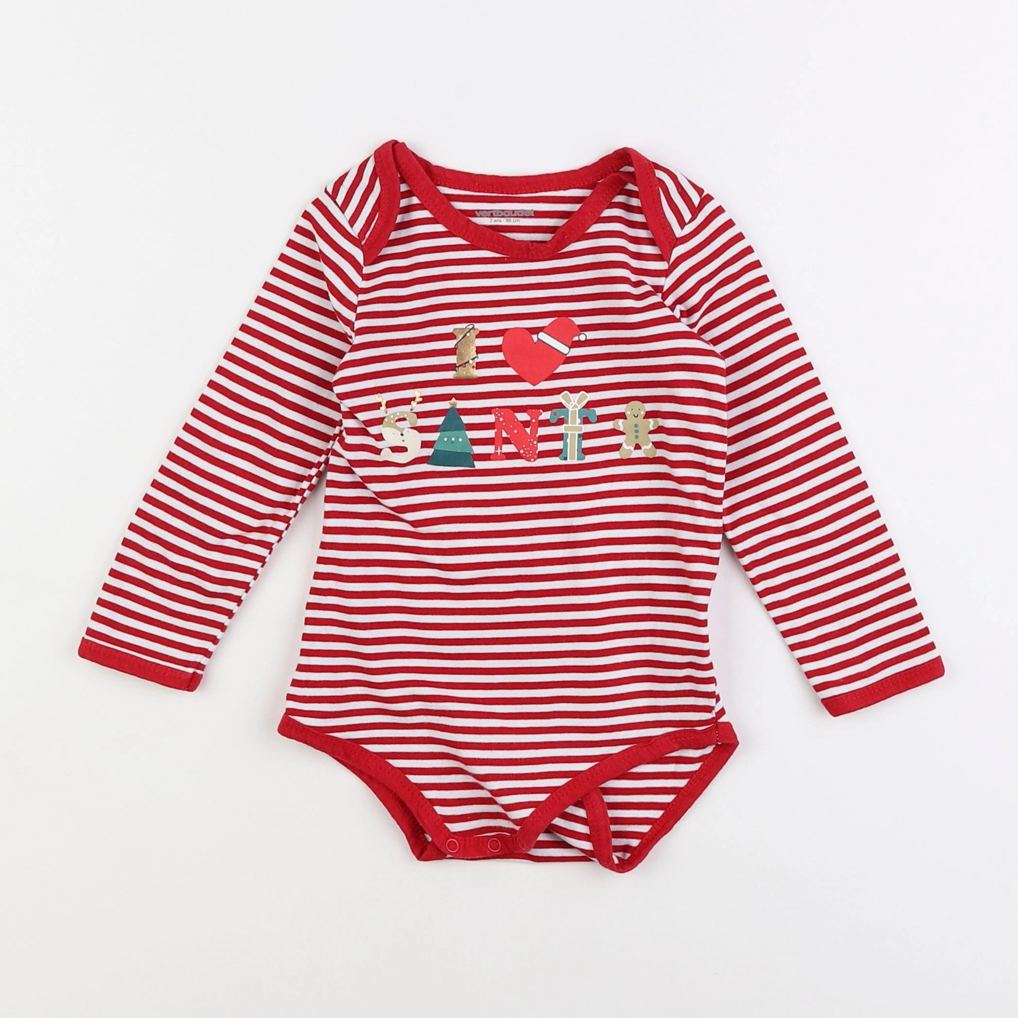 Vertbaudet - body rouge - 2 ans