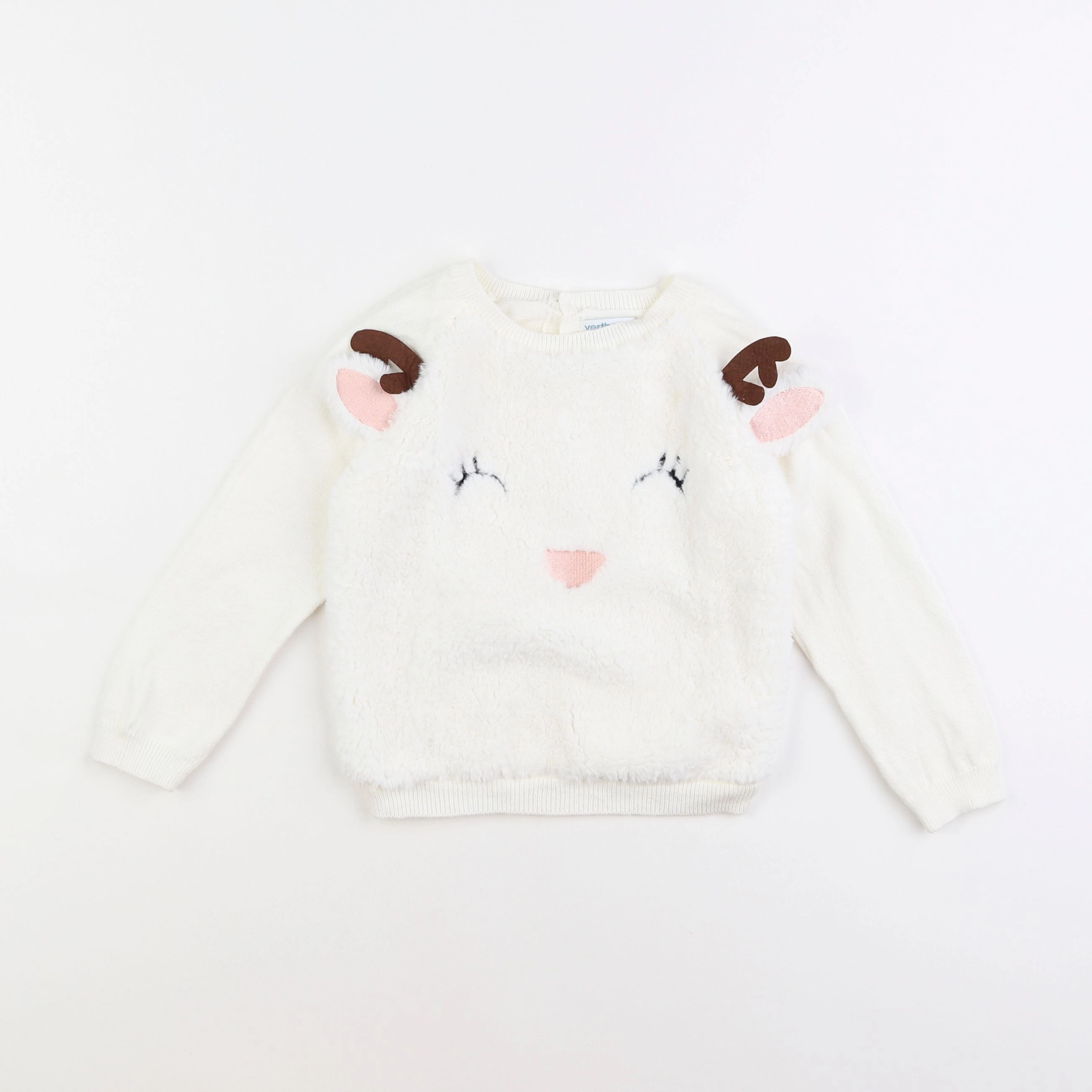 Vertbaudet - pull blanc - 3 ans