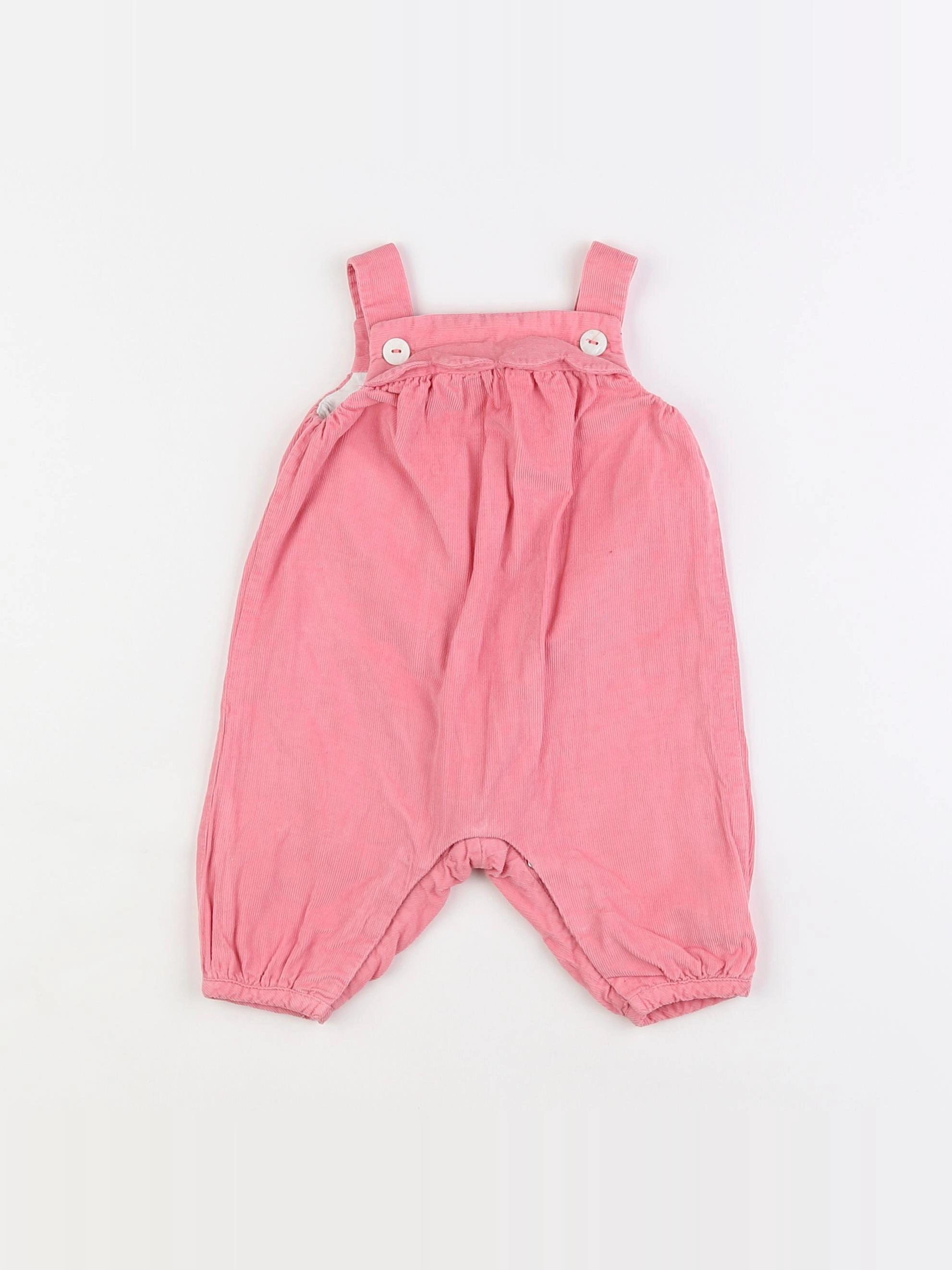 Jacadi - salopette doublé rose - 3 mois