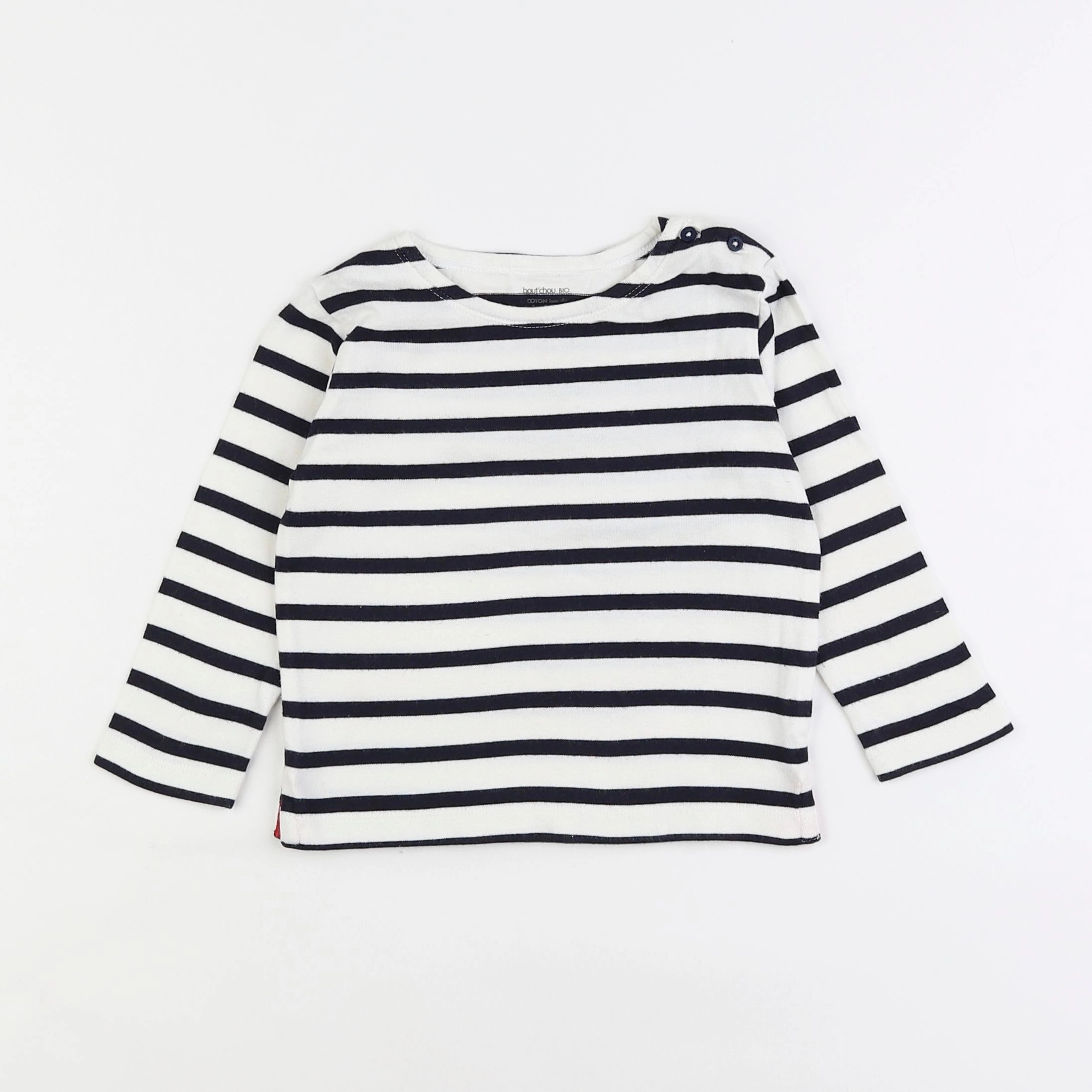 Boutchou - tee-shirt blanc, noir - 18 mois