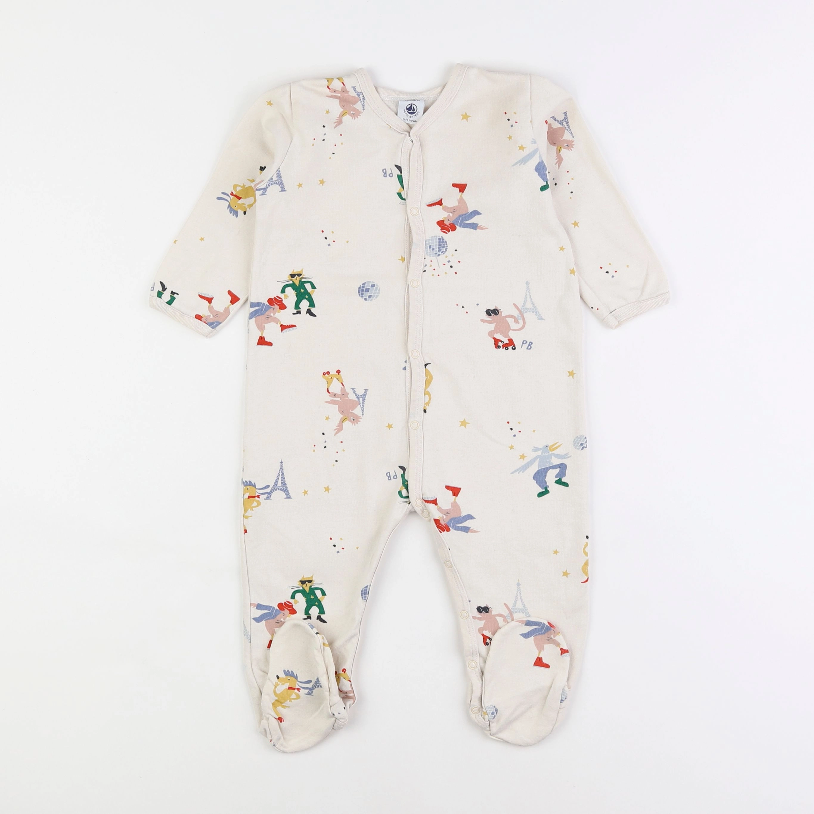 Petit Bateau - pyjama coton multicolore - 18 mois