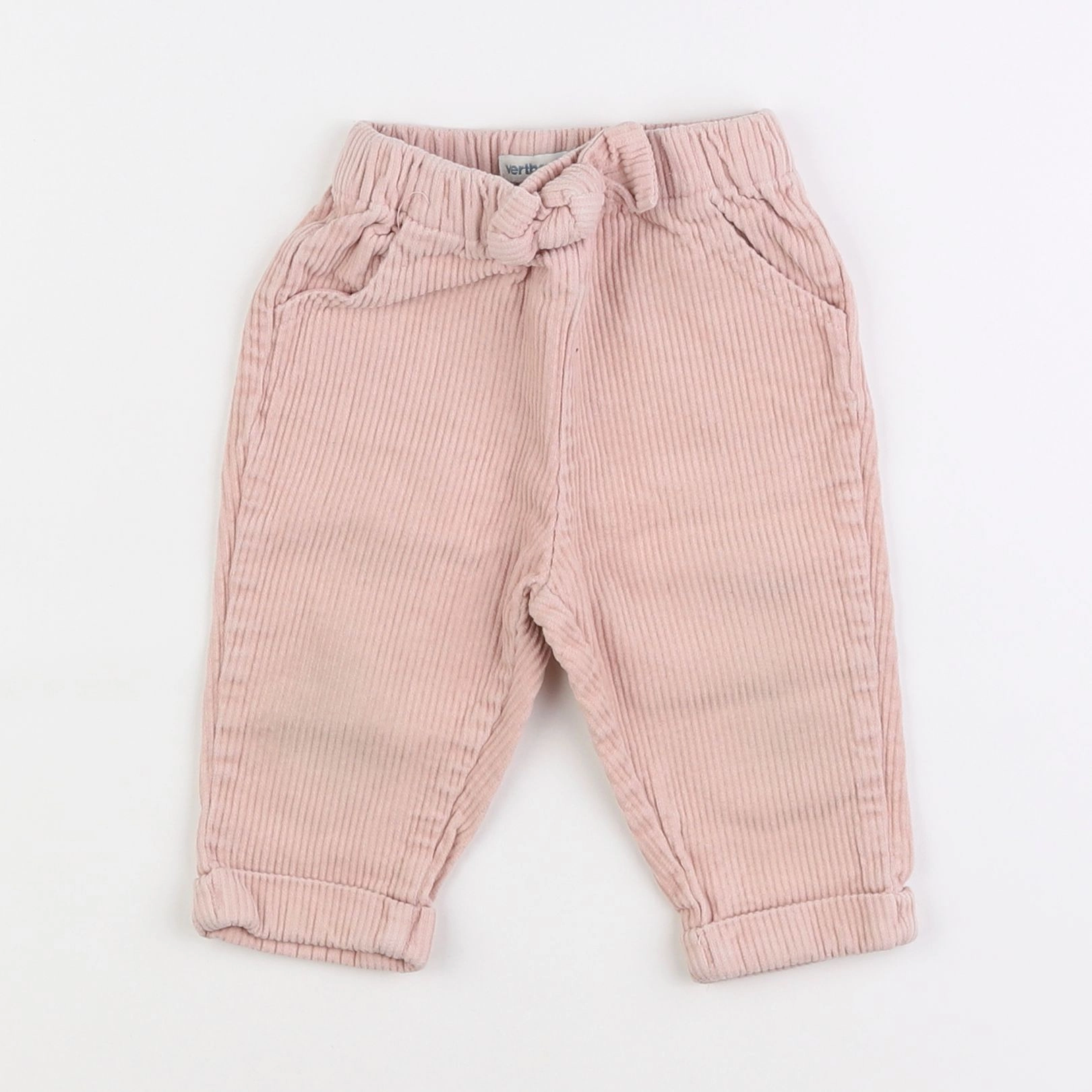 Vertbaudet - pantalon rose - 9 mois