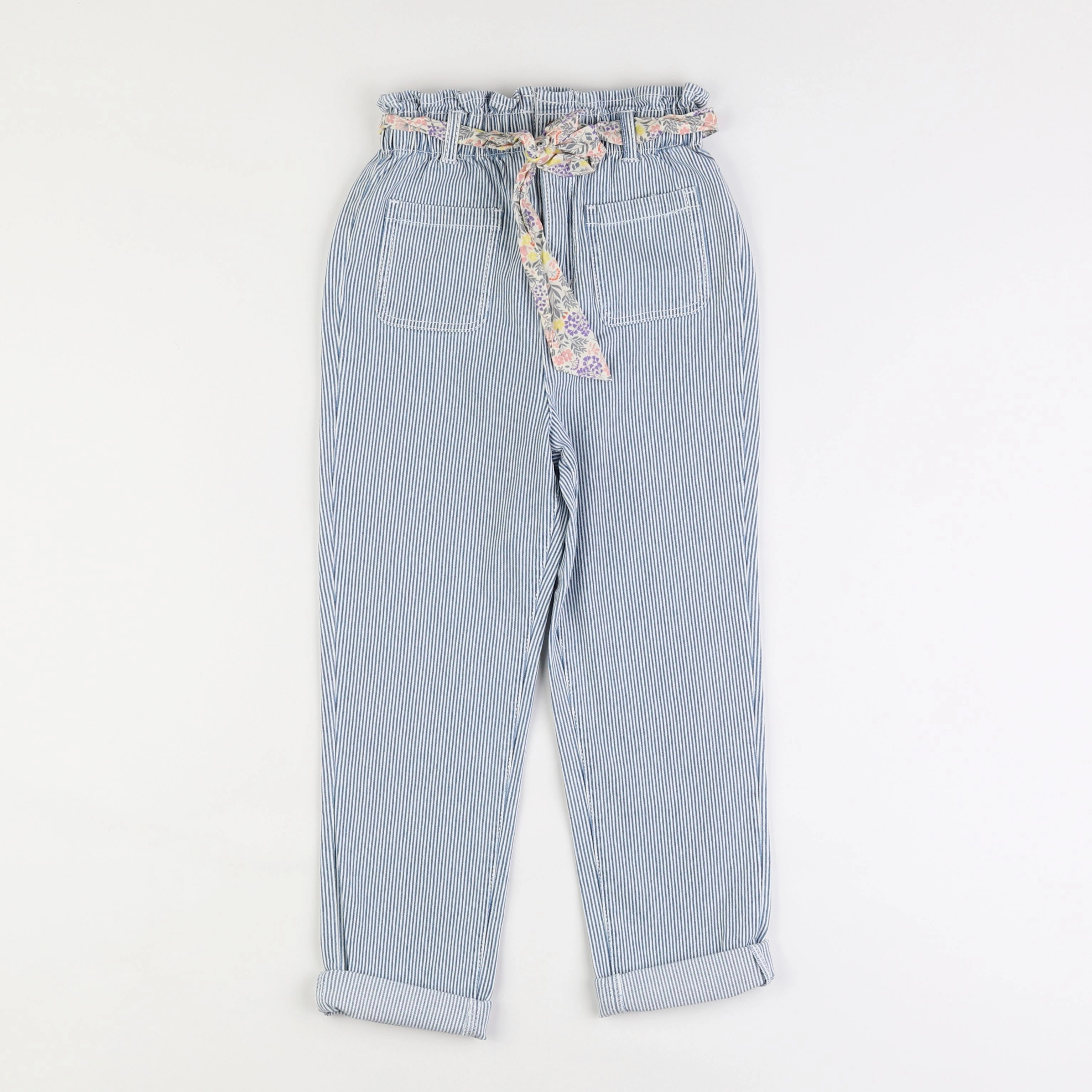 Vertbaudet - pantalon bleu - 8 ans