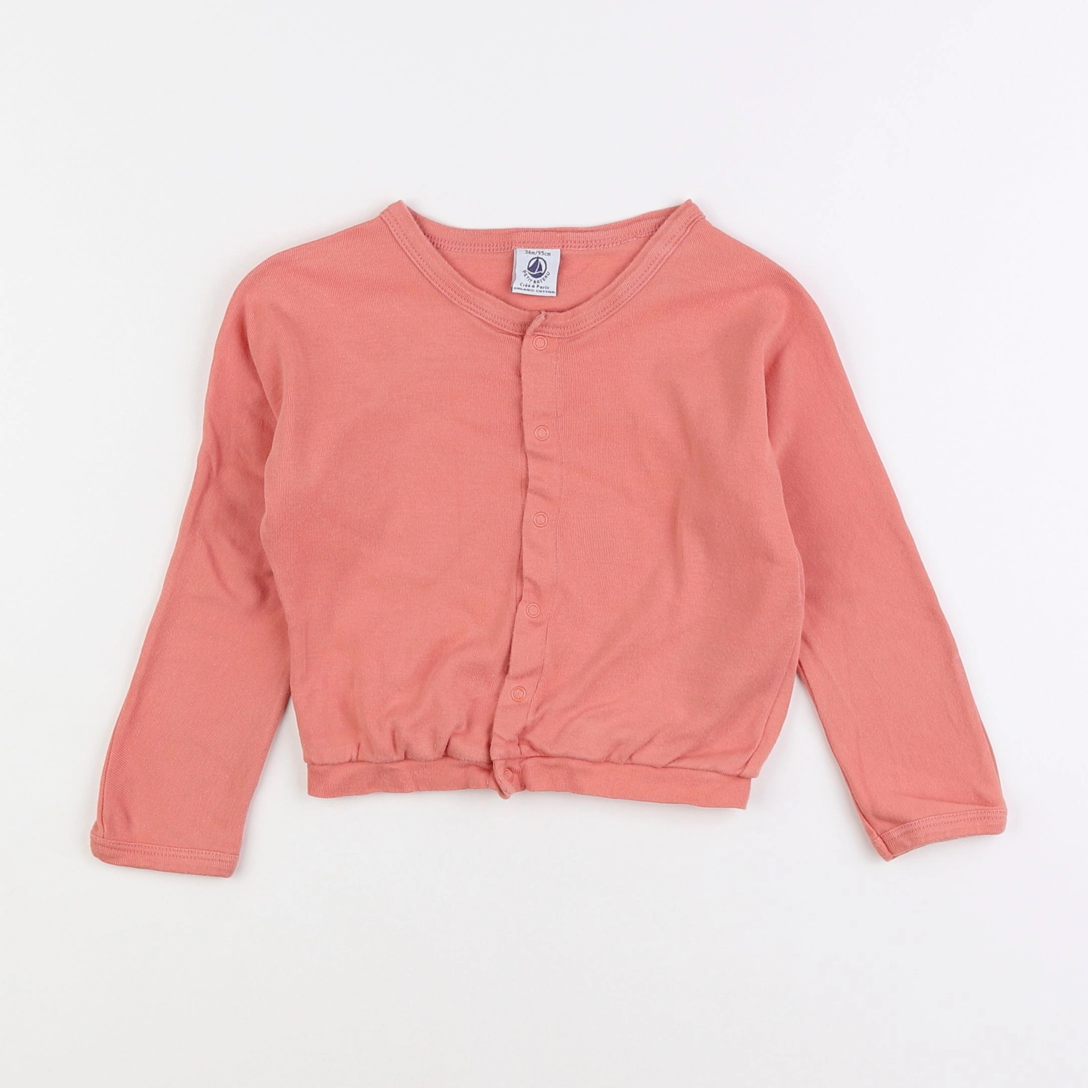 Petit Bateau - tee-shirt orange - 3 ans