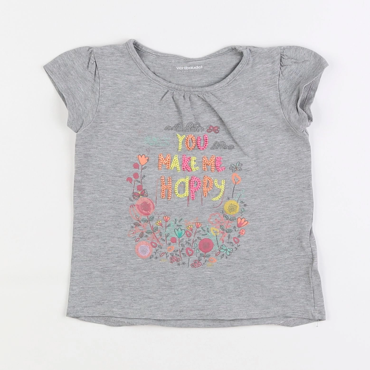 Vertbaudet - tee-shirt gris - 3 ans