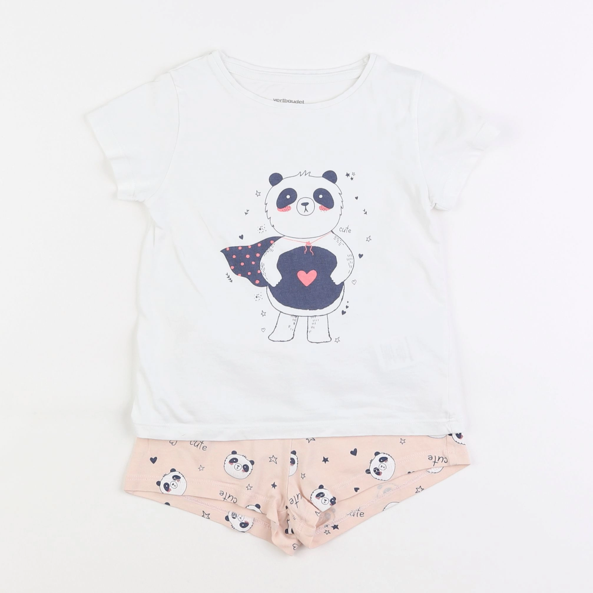 Vertbaudet - pyjama coton blanc - 3 ans