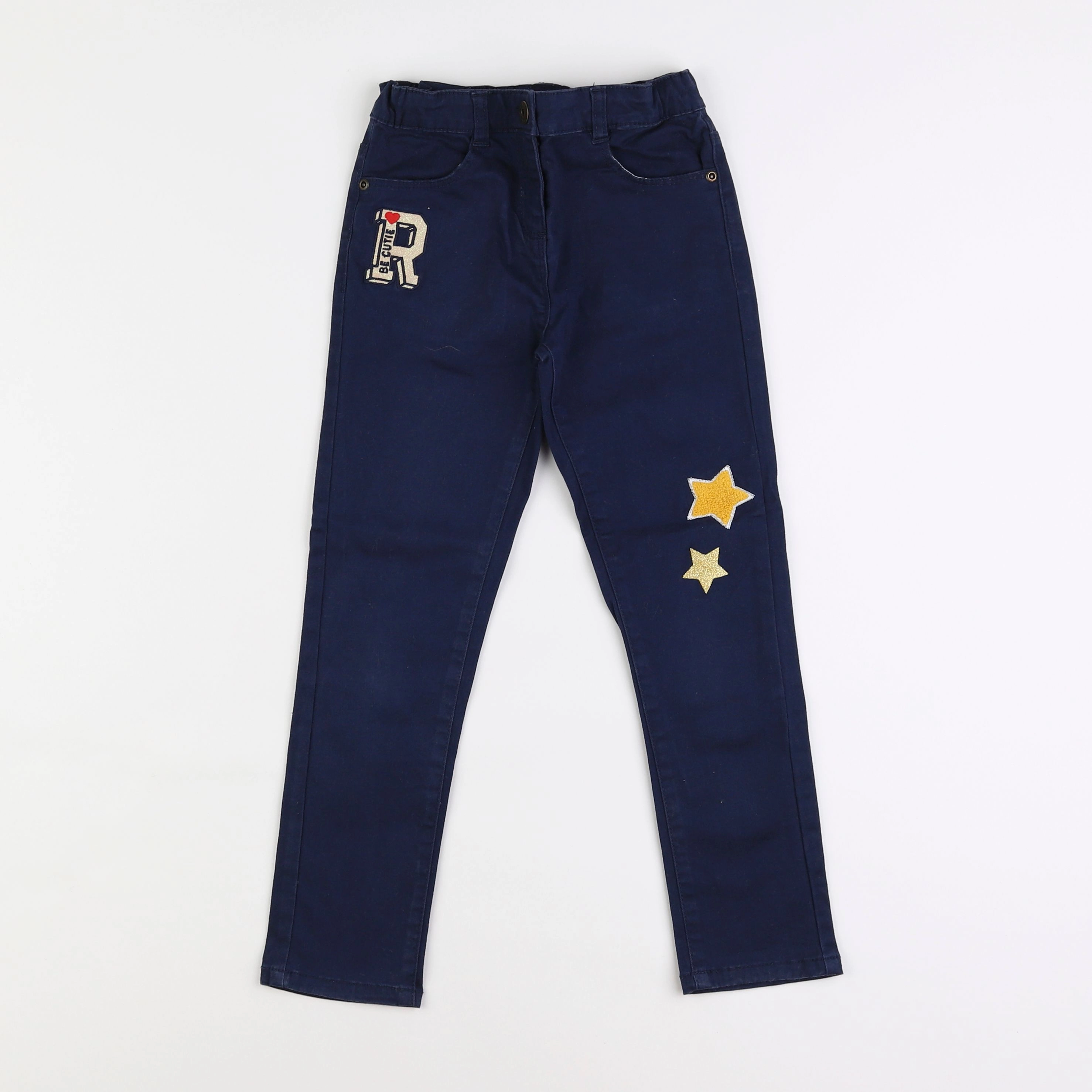 Vertbaudet - pantalon bleu - 7 ans