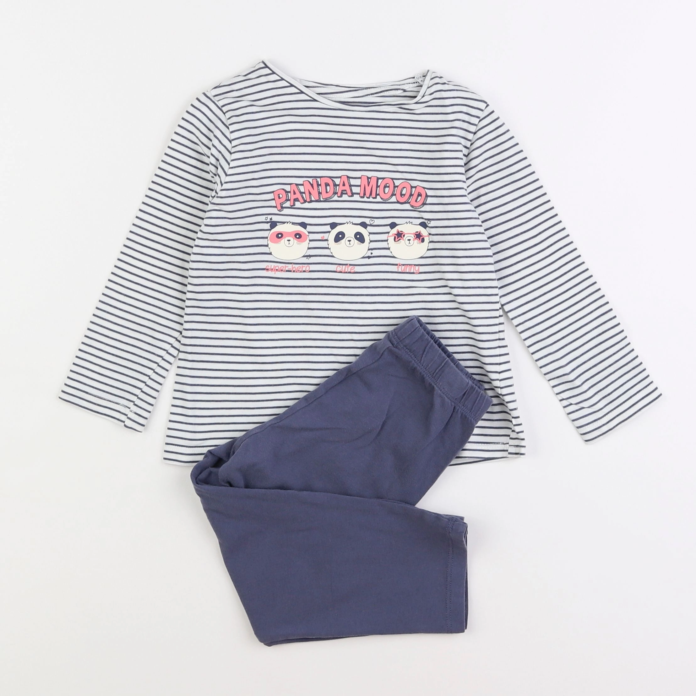 Vertbaudet - pyjama coton bleu - 3 ans