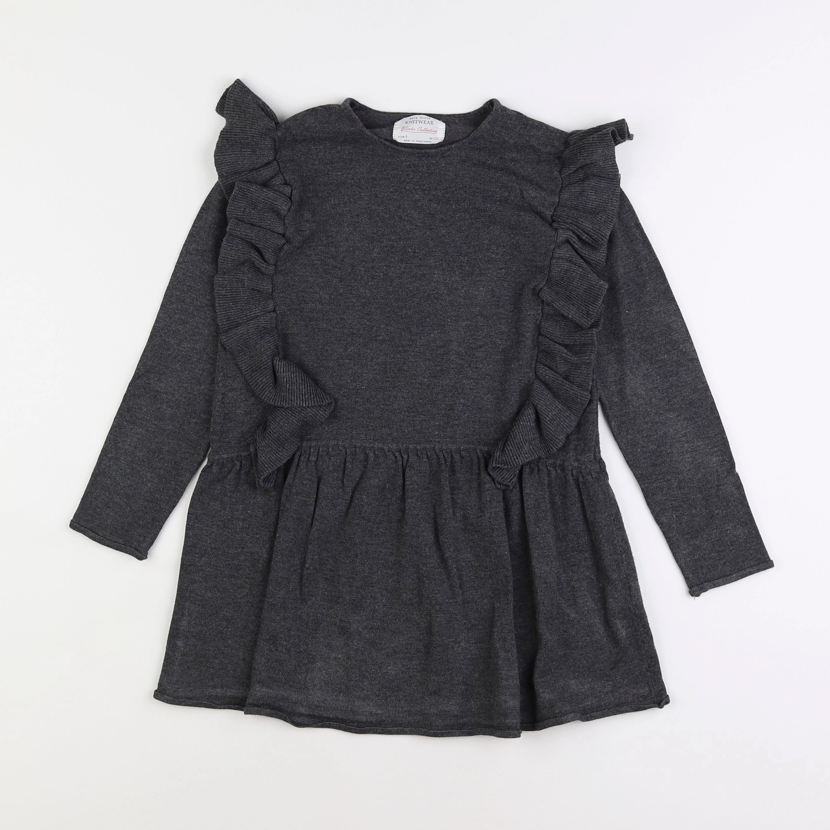 Zara - robe gris - 8 ans