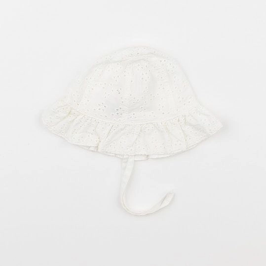 H&M - chapeau blanc - 0/1 mois