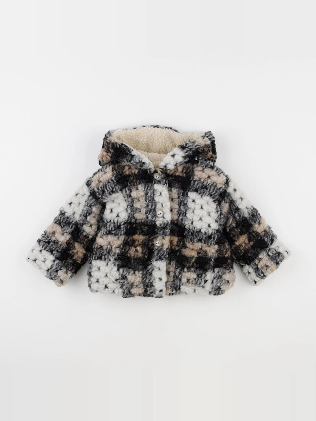 Buho - manteau blanc, noir - 18 mois