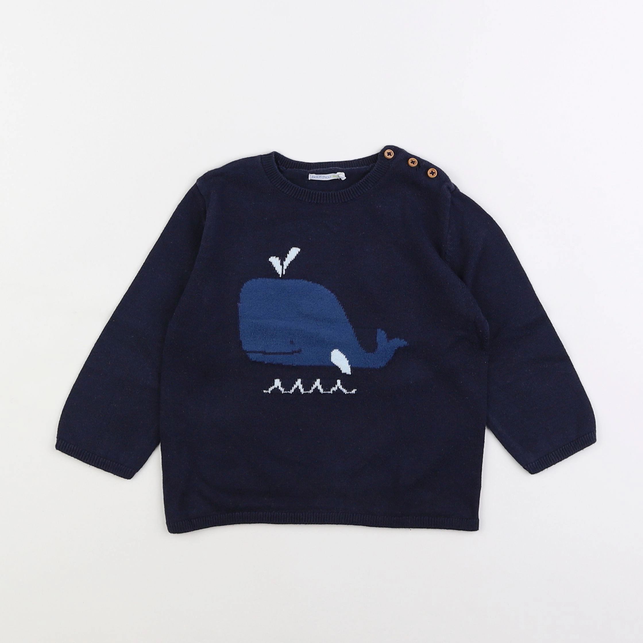 Boutchou - pull bleu - 2 ans