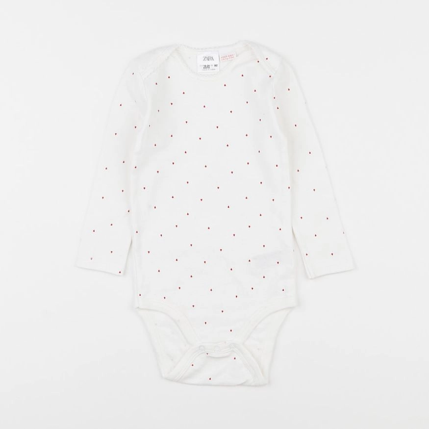 Zara - body blanc, rouge - 18 mois à 2 ans