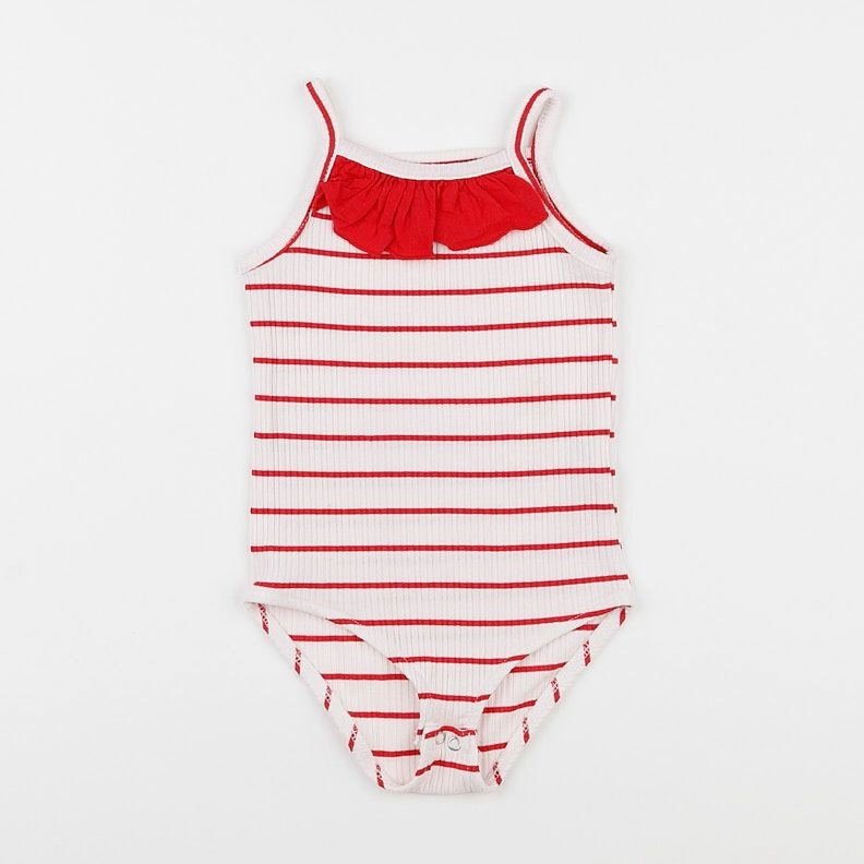 Zara - body tee-shirt blanc, rouge - 3 ans