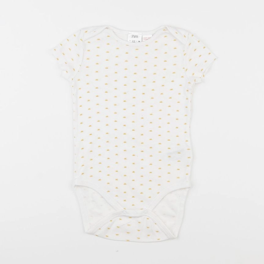 Zara - body jaune, blanc - 2/3 ans