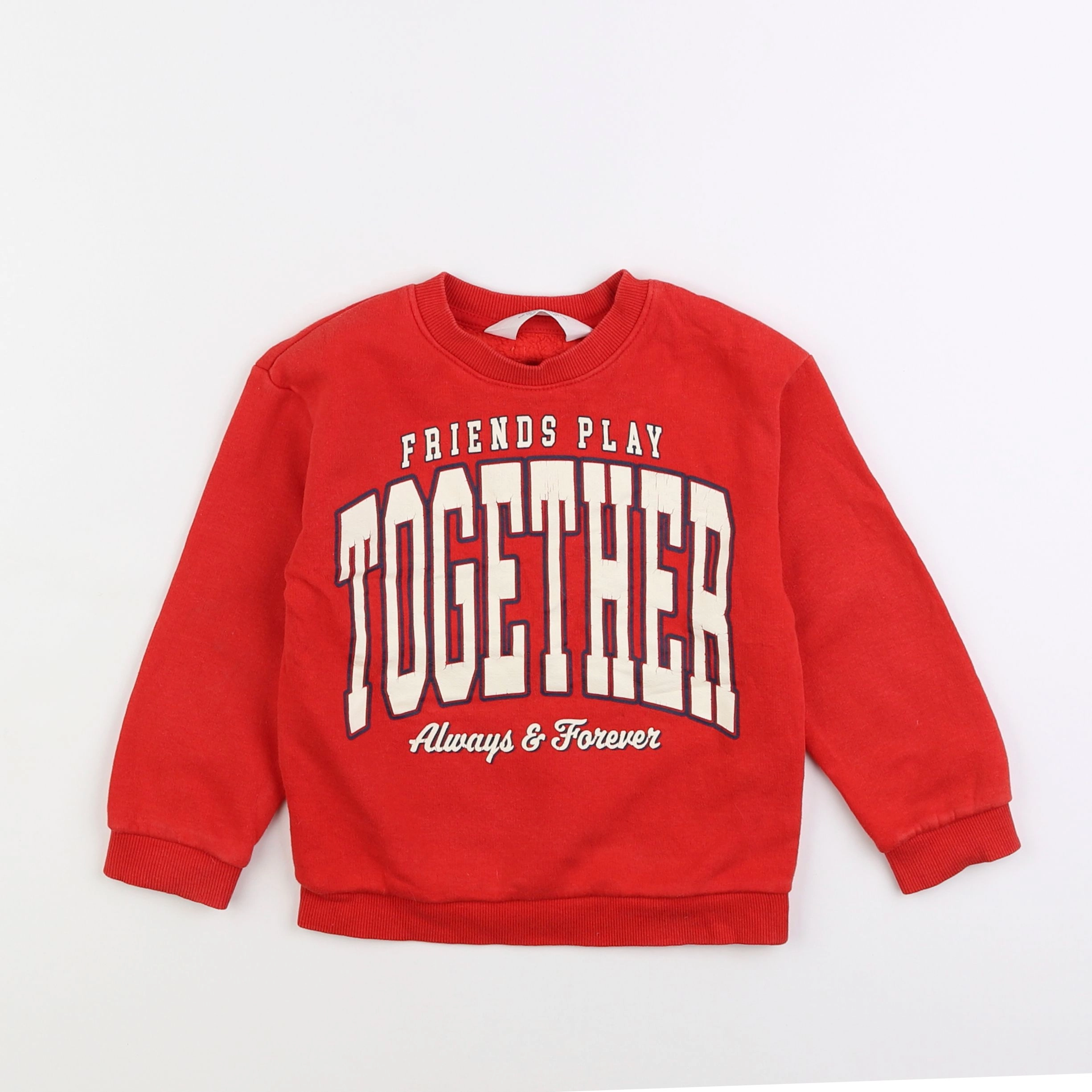 H&M - sweat rouge - 2/4 ans