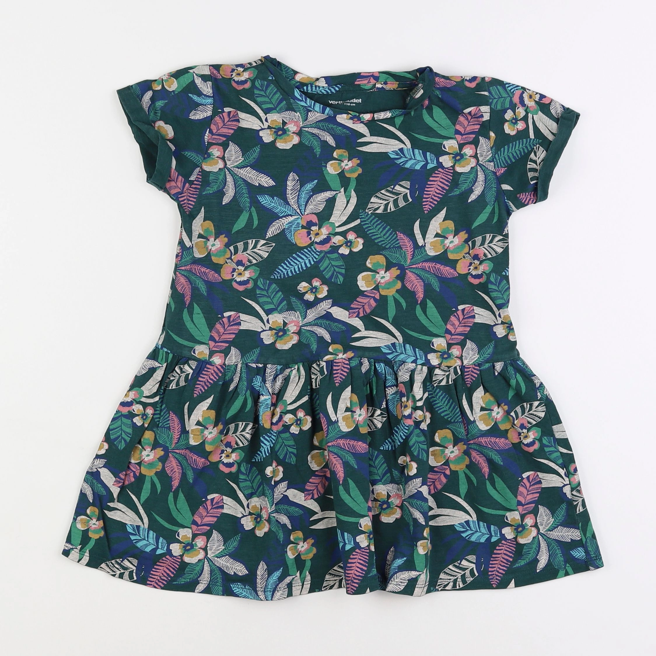 Vertbaudet - robe vert - 5 ans