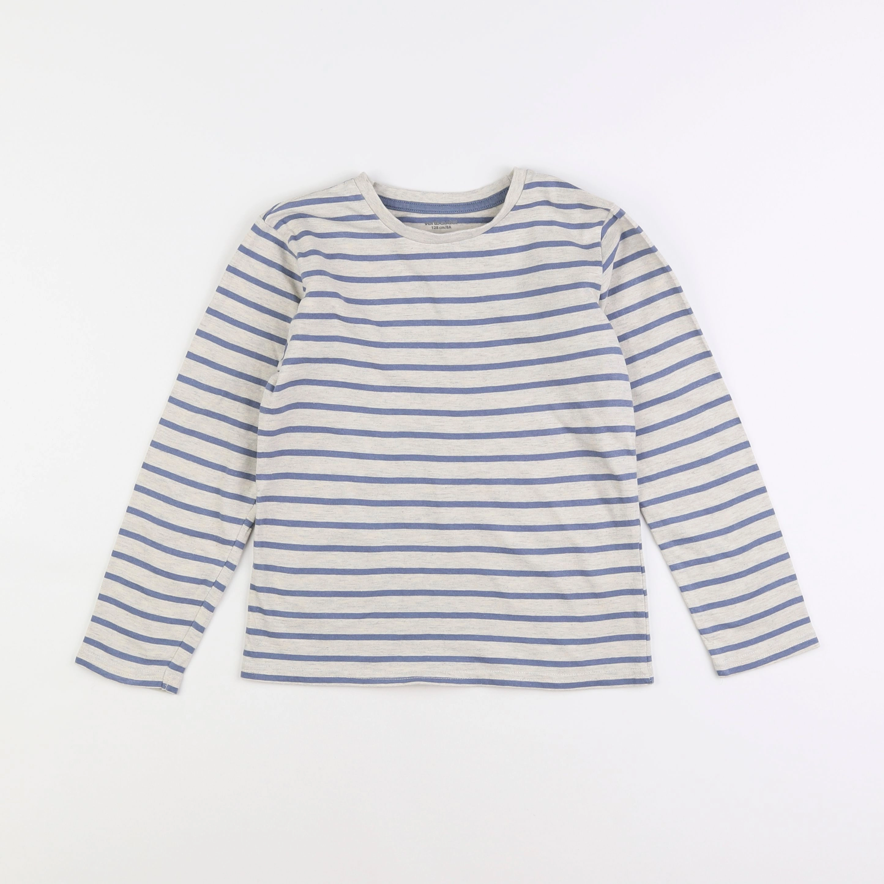 Vertbaudet - tee-shirt bleu, gris - 8 ans