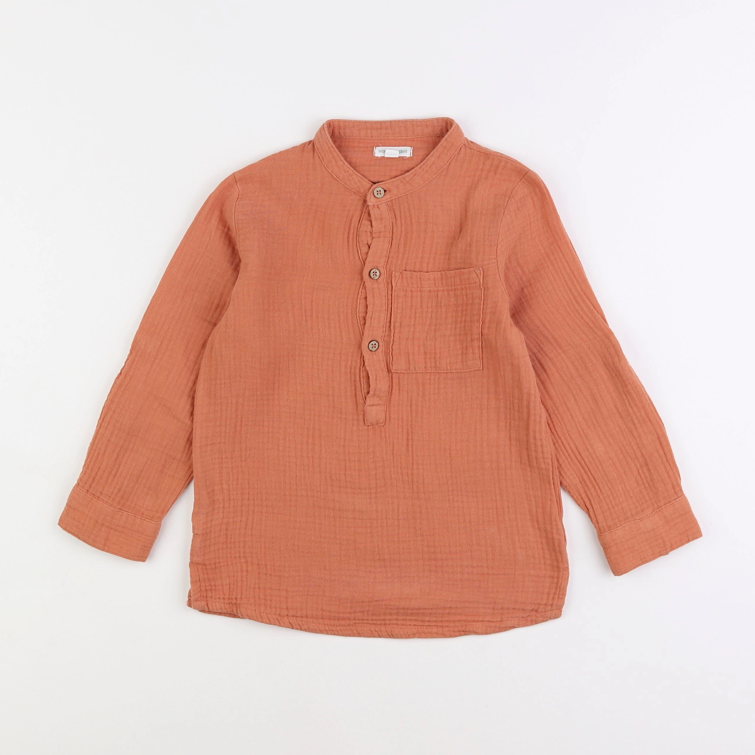 Vertbaudet - chemise orange - 6 ans