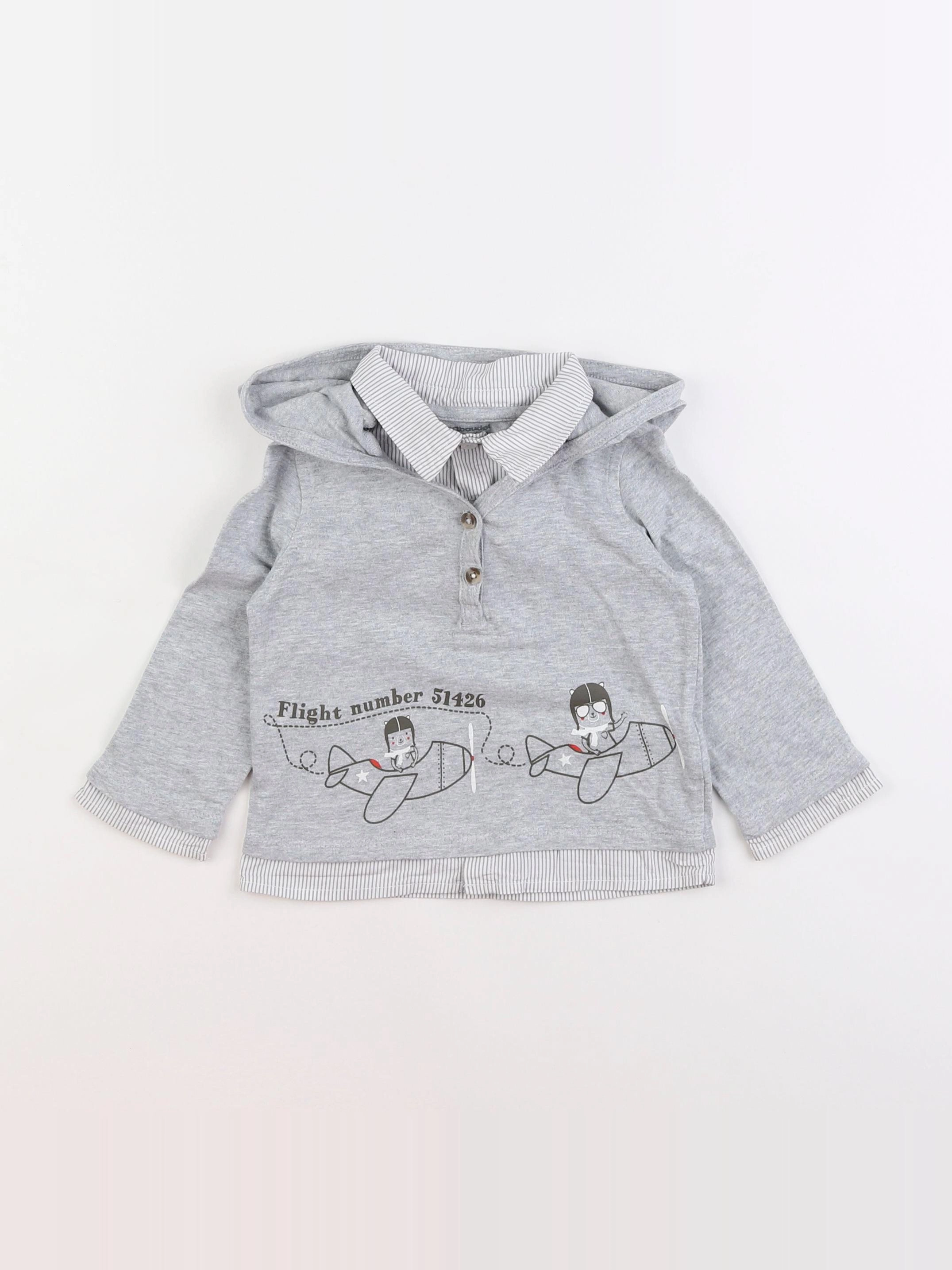 Vertbaudet - tee-shirt gris - 18 mois