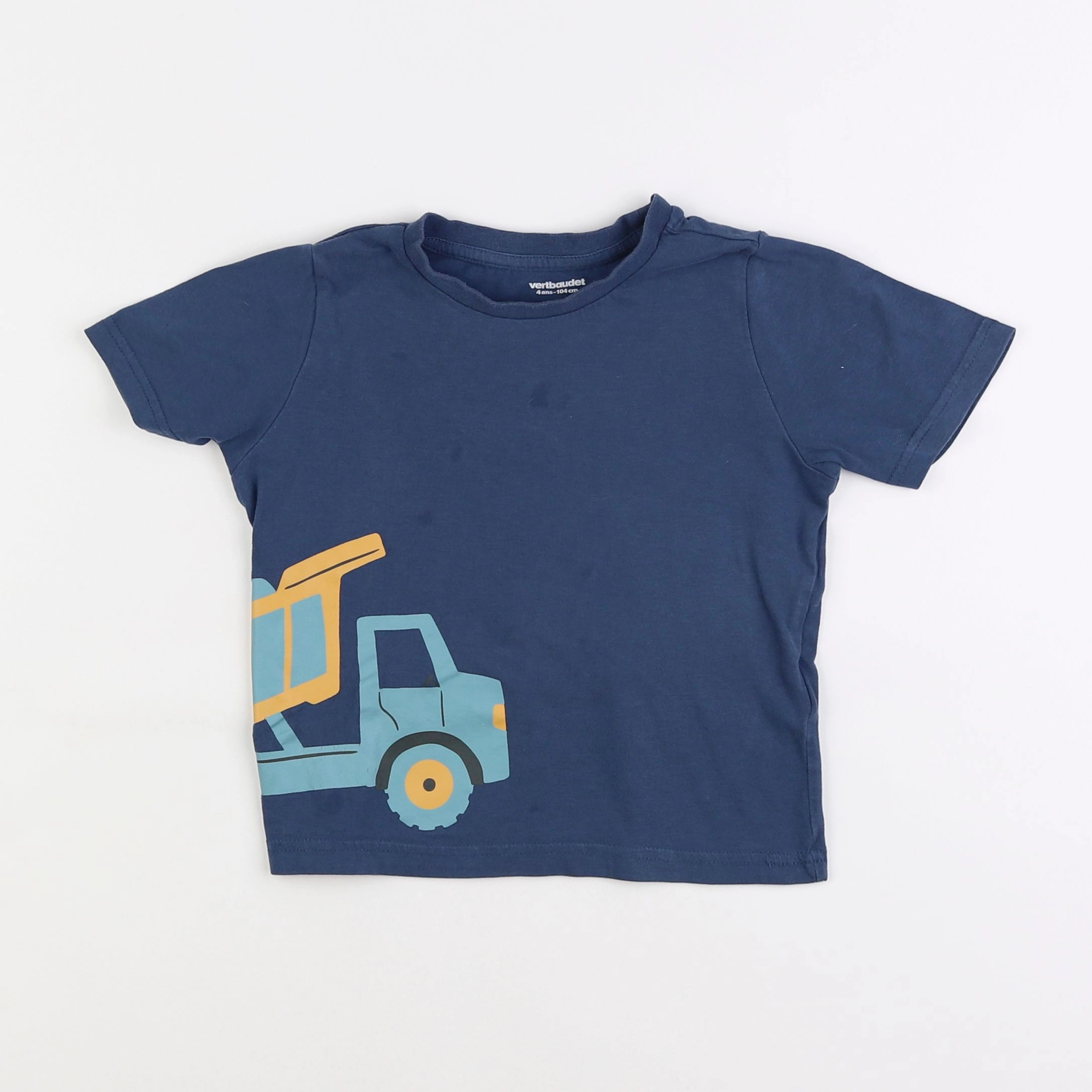 Vertbaudet - tee-shirt bleu - 4 ans