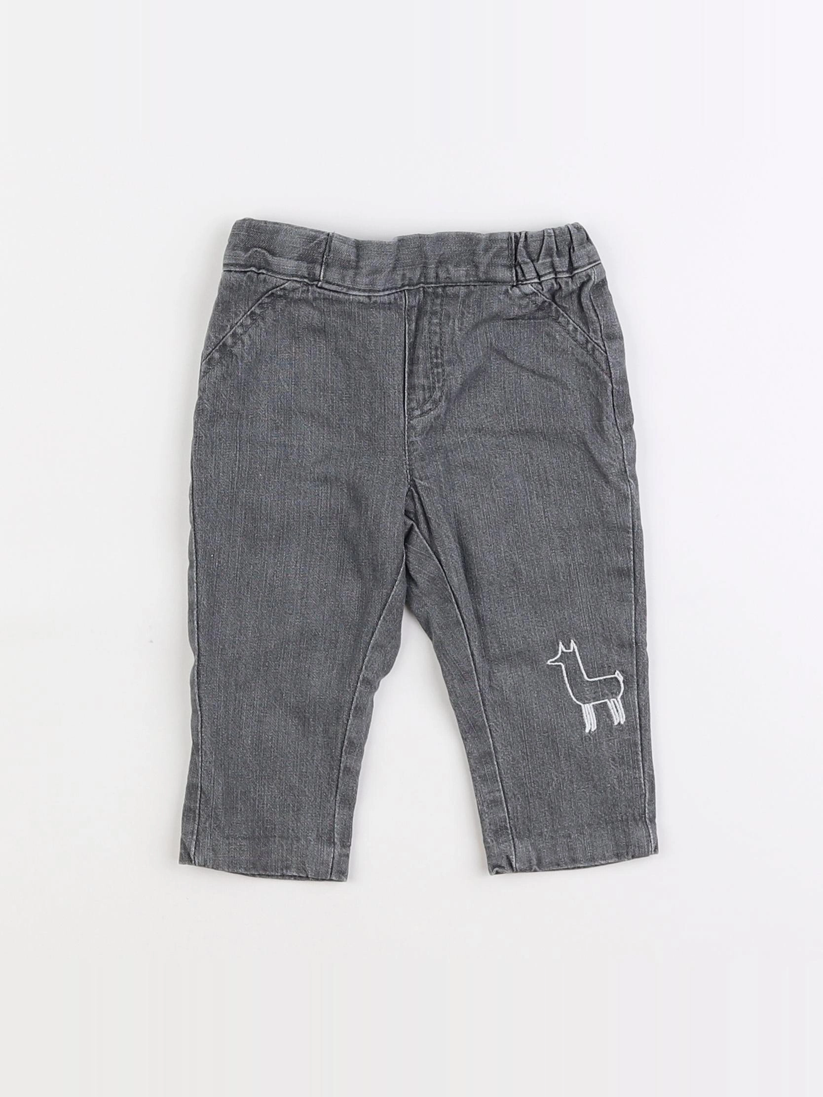 Vertbaudet - pantalon gris - 6 mois