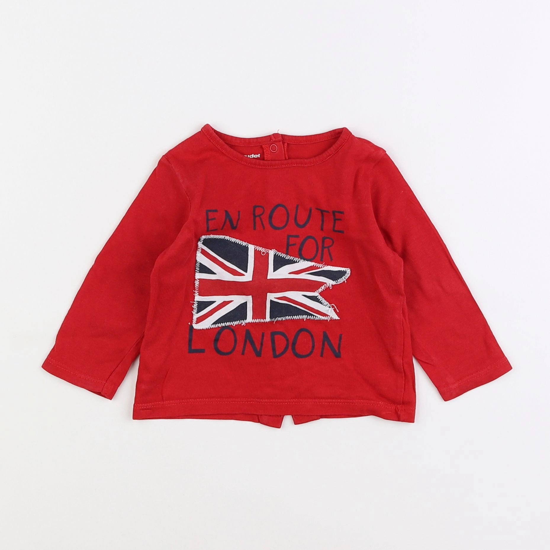 Vertbaudet - tee-shirt rouge - 6 mois