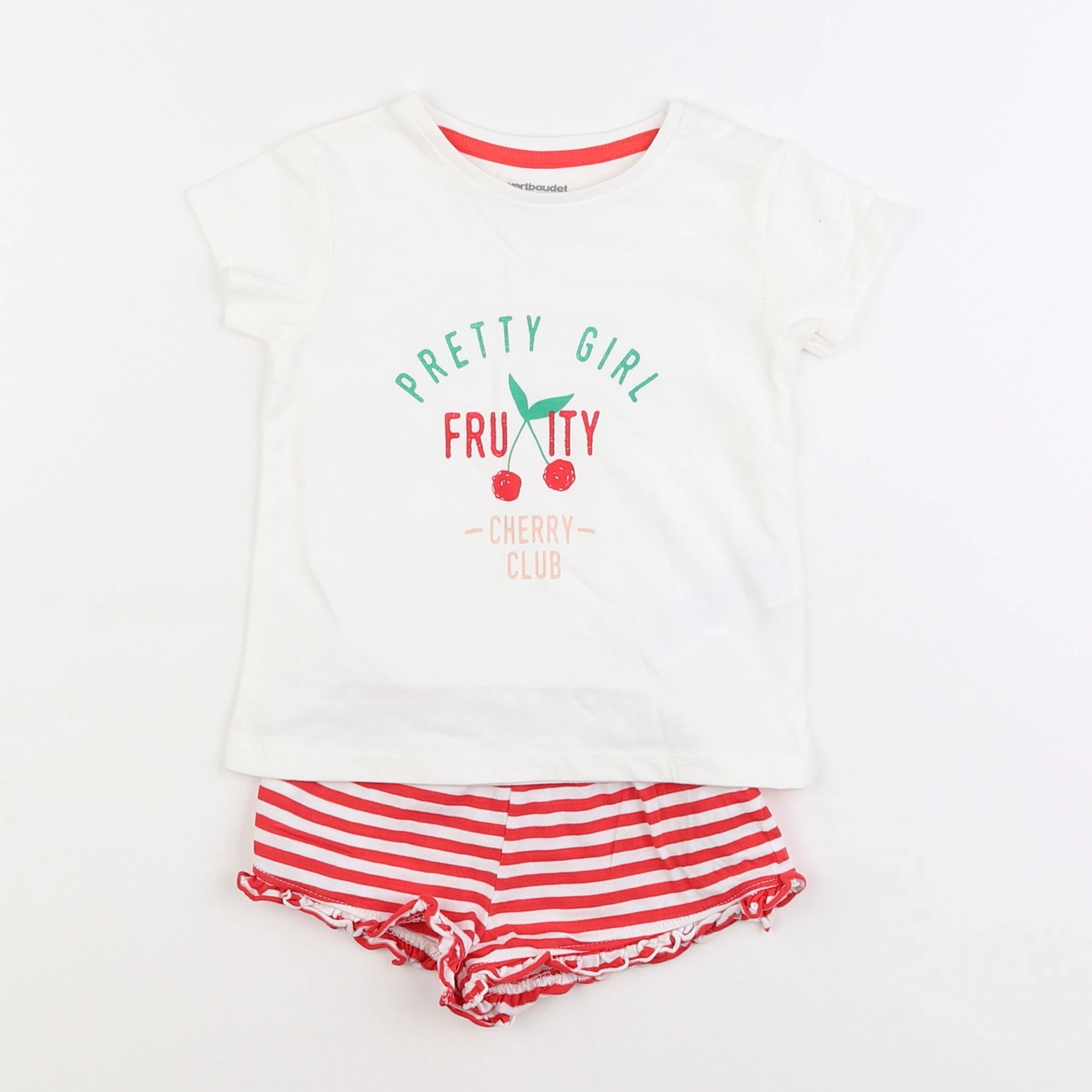 Vertbaudet - pyjama coton blanc - 2 ans