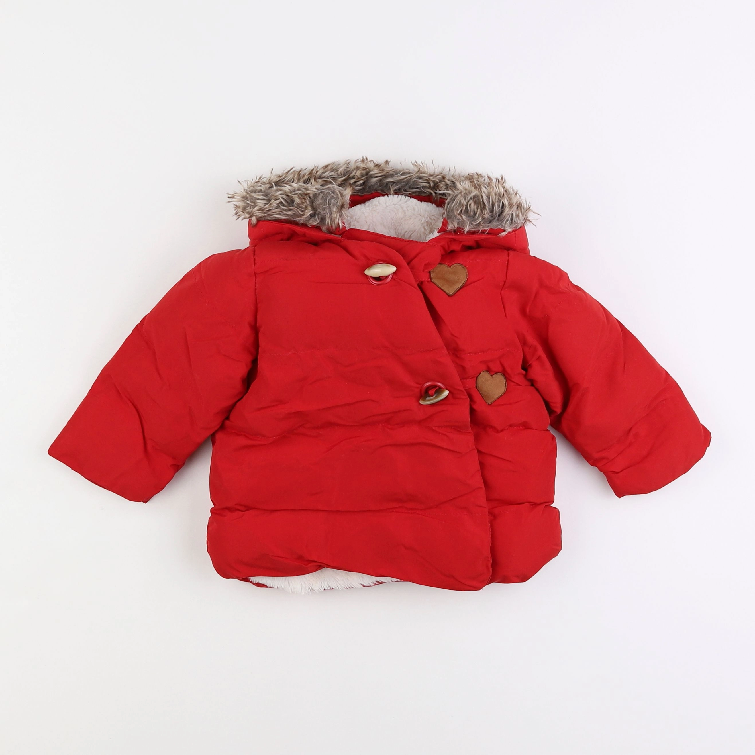 Vertbaudet - manteau rouge - 18 mois