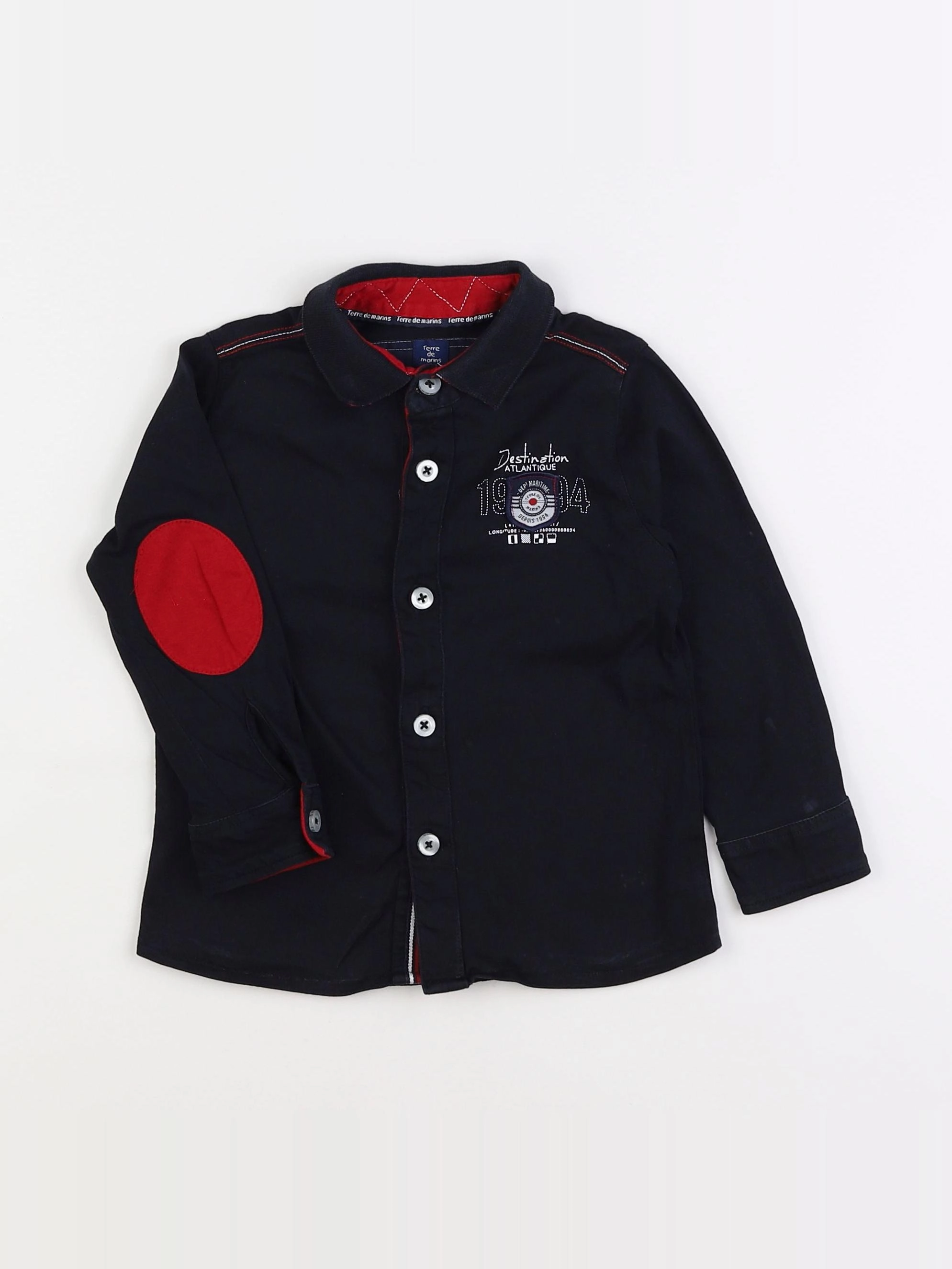 Terre de marins - chemise bleu - 3 ans