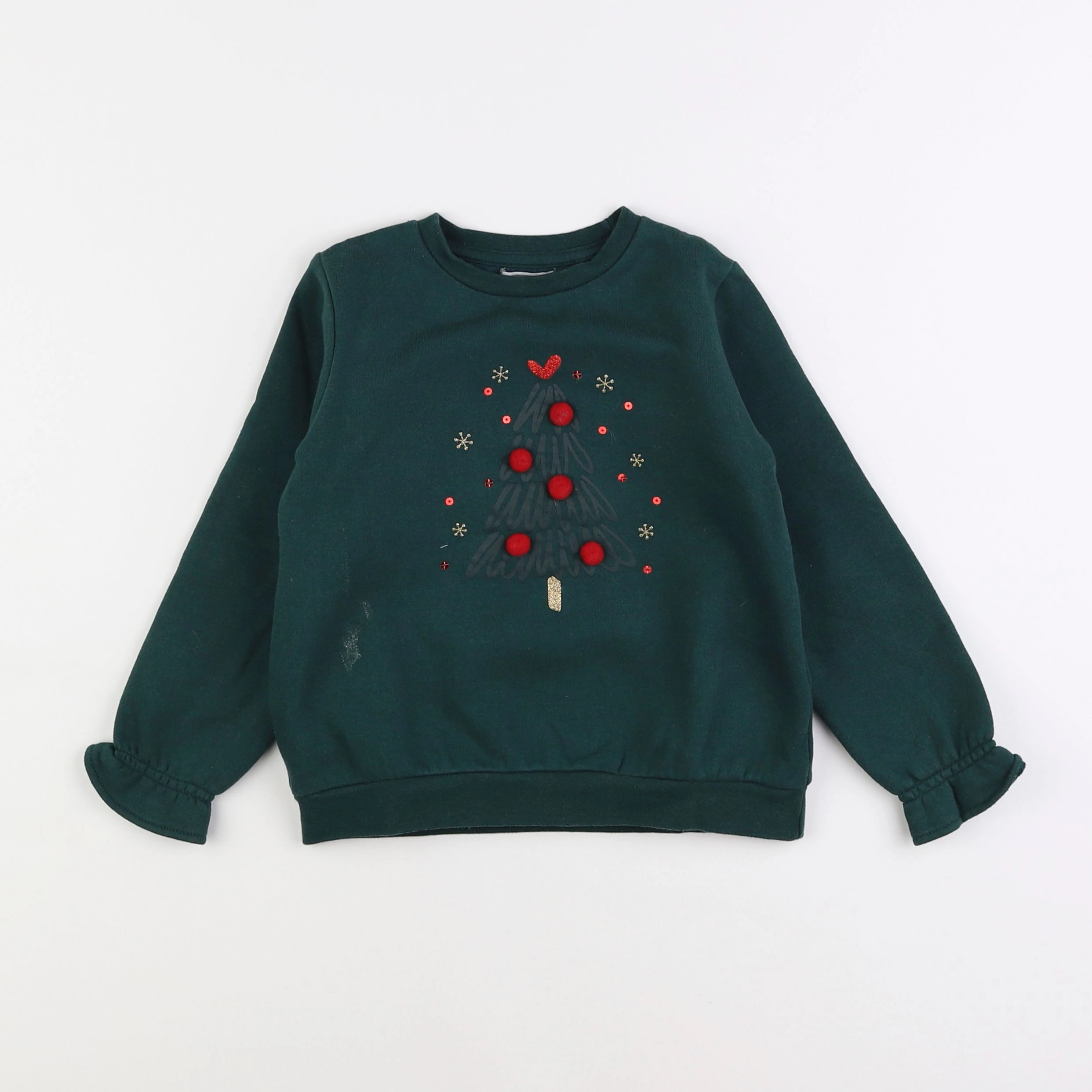 Vertbaudet - sweat vert - 5 ans
